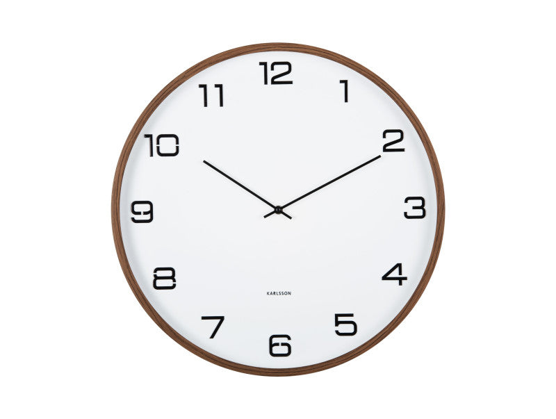 Karlsson Delicado Wanduhr – Analog, Ø 50,8 cm, Weiss, Kunststoff
