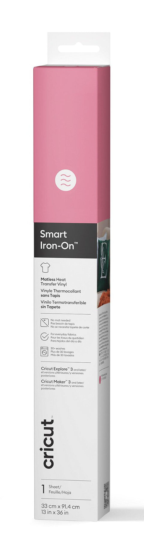 Cricut Aufbügelfolie (HTV), Pink, Matt, 33 × 91,4 cm, 1 Rolle