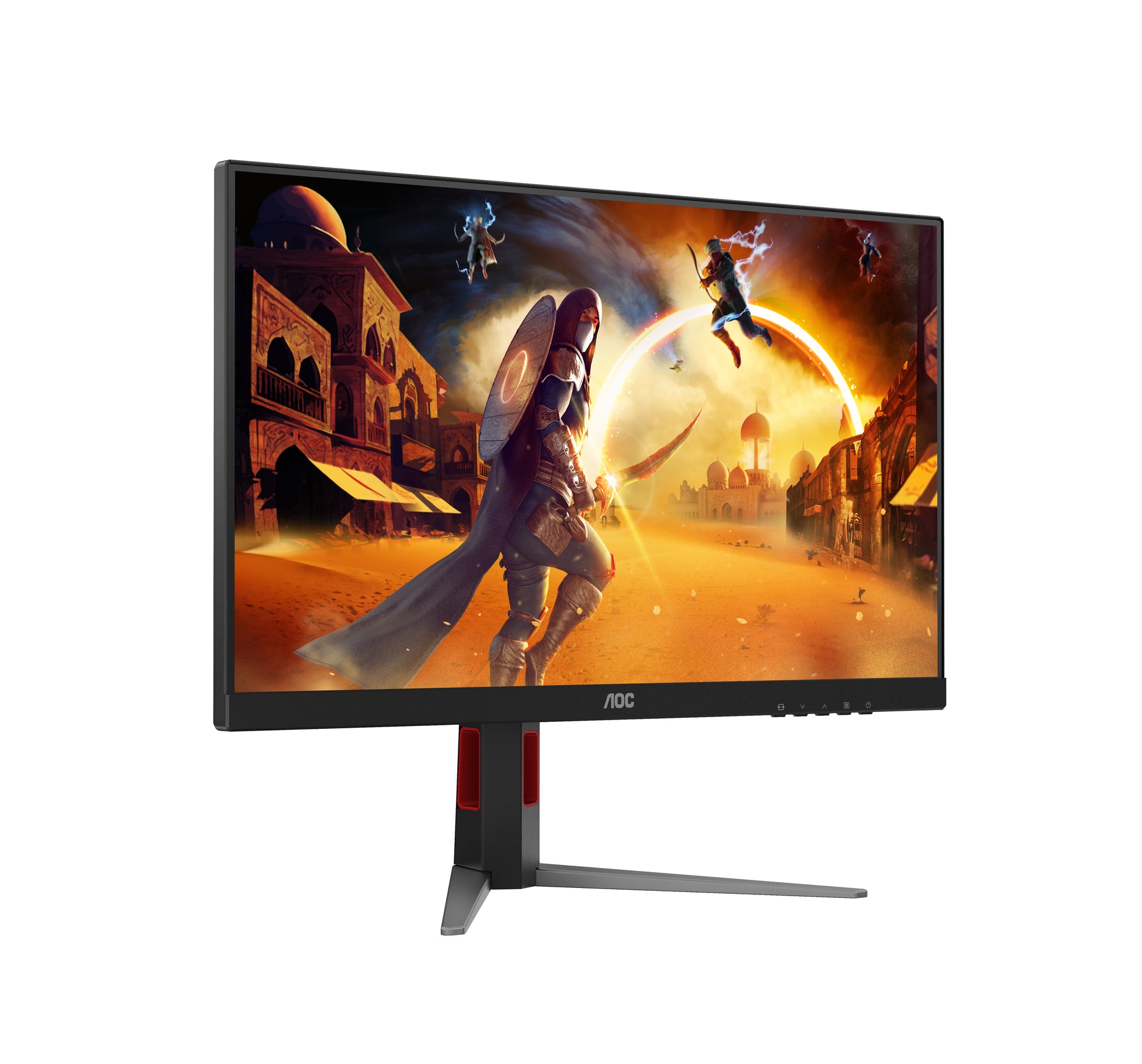 AOC 27G4HA – Monitor, 27", 1920 × 1080 (Full HD), IPS, 200 Hz, Adaptive Sync, Integrierte Lautsprecher, Rot