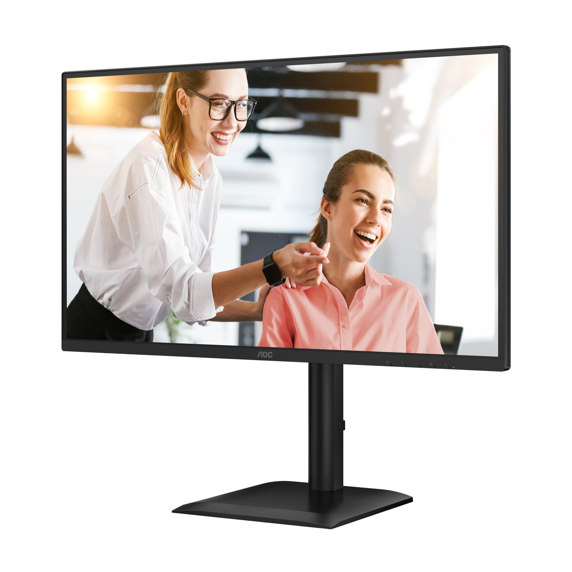 AOC Q27E4CV – Monitor, 27" 2560 × 1440 (WQHD), IPS, 120 Hz, 350 cd/m², USB-C, Lautsprecher, Schwarz