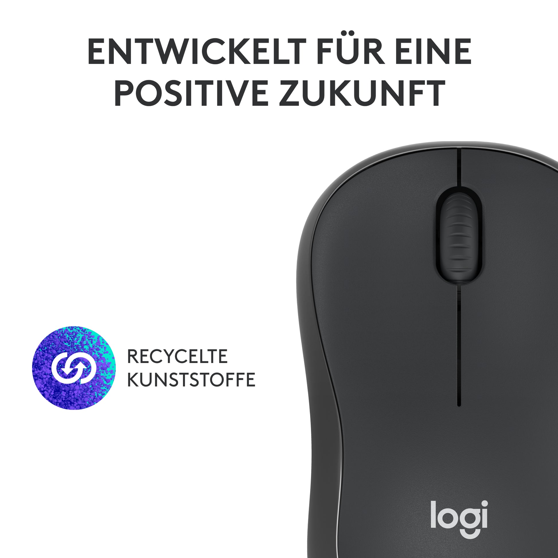 Logitech M240 Maus – kabellos, Bluetooth, Silent-Tasten, Graphit