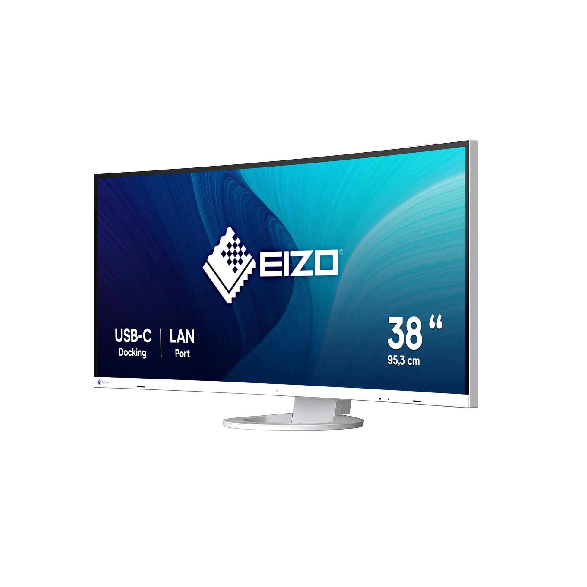 EIZO FlexScan EV3895-WT – Monitor, 37,5", 3840 × 1600, IPS, 60 Hz, 300 cd/m², VESA 100 × 100, Weiss