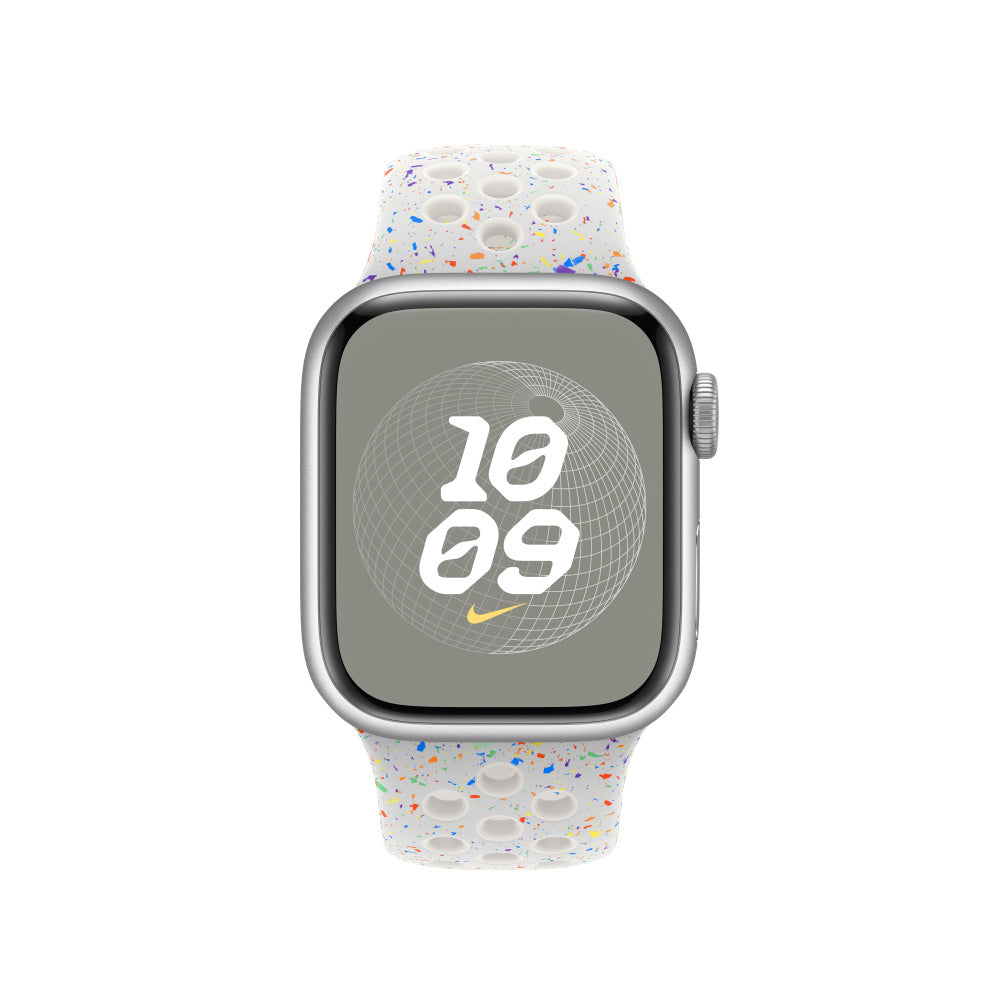 Apple Nike Sport - Armband - für Apple Watch (38-41 mm, Serie 1-9 & SE), Pure Platinum, M/L