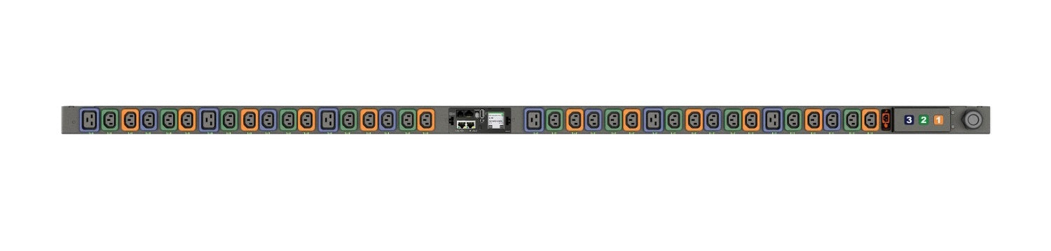 Vertiv Geist Rack-PDU Switched 0U, 3-phasig 11 kW, (30×C13 + 6×C19), IEC60309 16 A, 3,05 m – schwarz