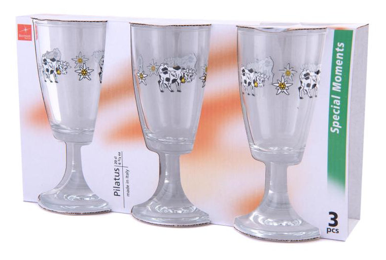 Bormioli Rocco Kaffeeglas Happy – 3er Set, 200 ml, H 14,0 cm, Glas, Transparent