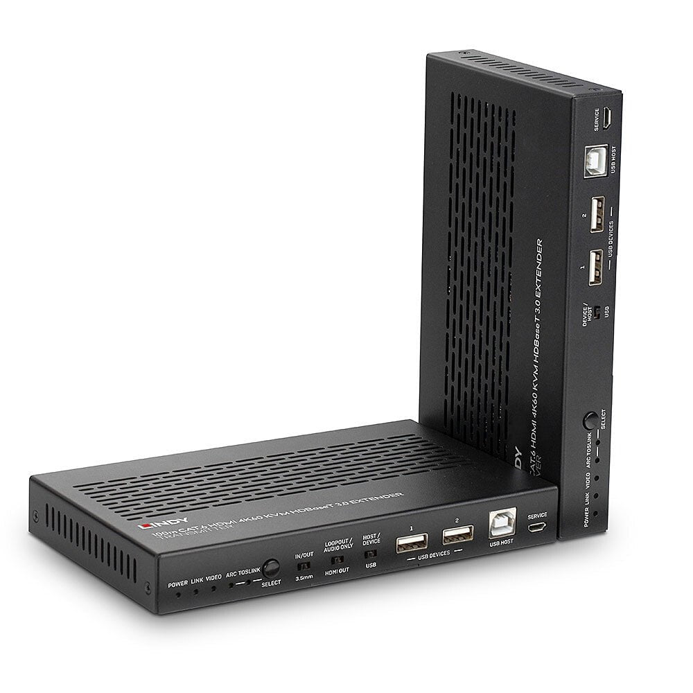 Lindy HDMI KVM-Extender über HDBaseT (Cat6A), bis 100 m, 4K (3840 × 2160)