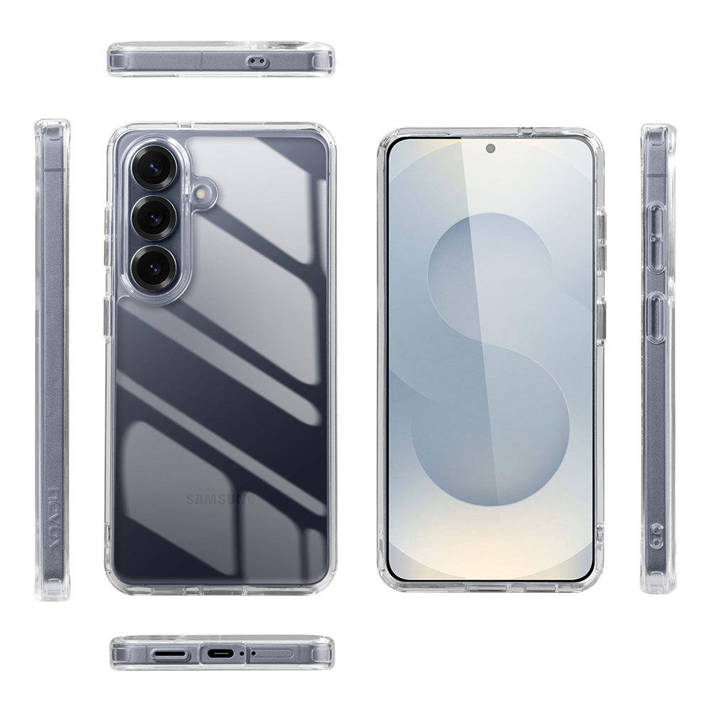 nevox StyleShell SHOCKFlex Backcover – für Samsung Galaxy S26, PC+TPU, Transparent