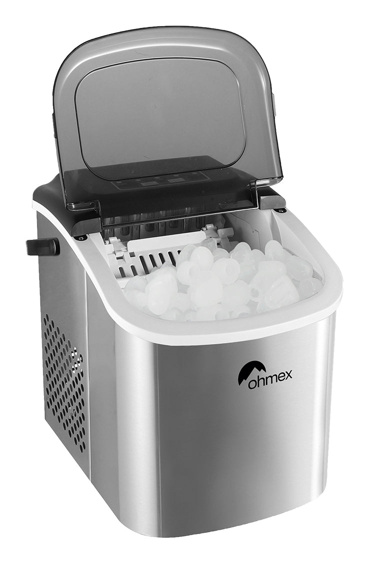 Ohmex Eiswürfelmaschine OHM-ICE-2412 – 12 kg/24 h, 1,2 l – grau