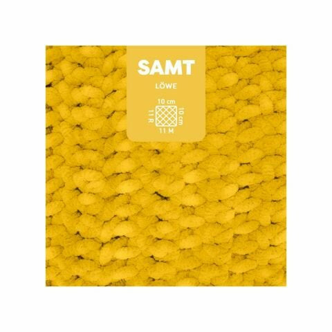 myBoshi Chenille Samt Garn Gelbgold – 100 g, 100 m, 100% Polyester, Nadelstärke 7 mm, 1 Stück