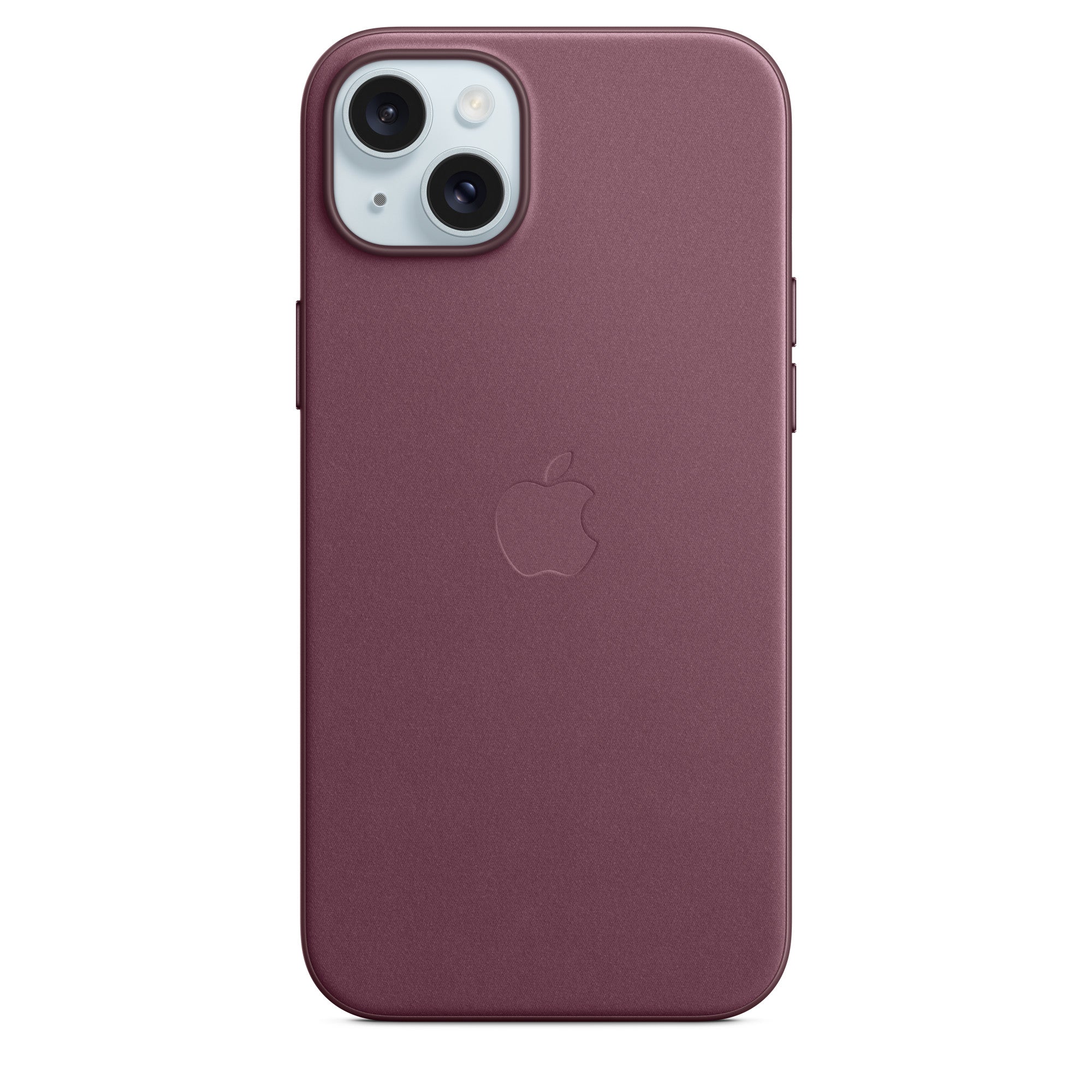 Apple Backcover FineWoven – für Apple iPhone 15 Plus – rosa/dunkelrosa – Feintwill – MagSafe-kompatibel