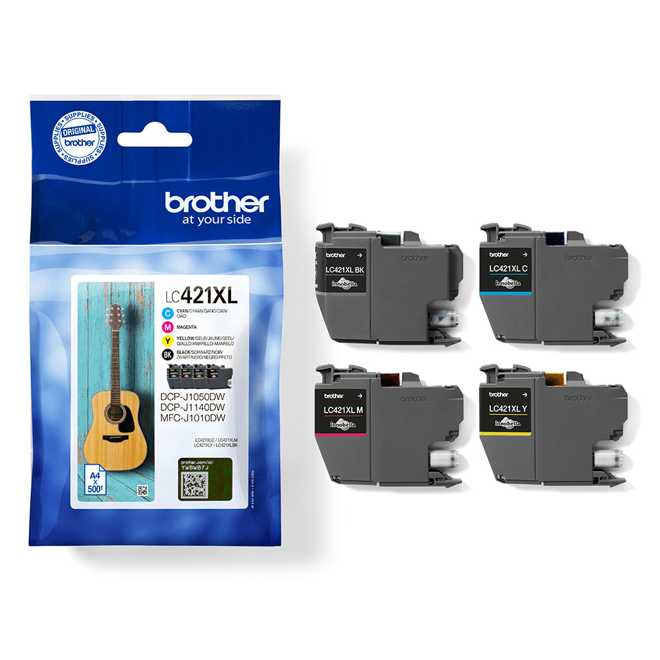 Brother LC421XLVAL Original – 4 Farben, 500 Seiten