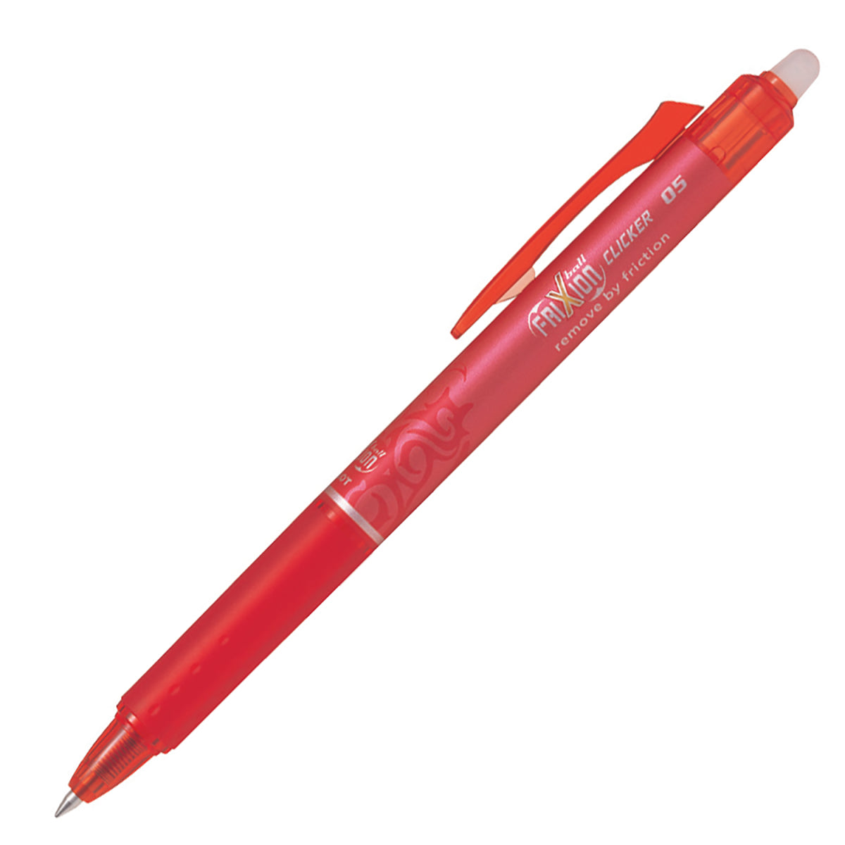 Pilot FriXion Point Clicker – Tintenroller, radierbar, 0,25 mm, Rot, für Linkshänder