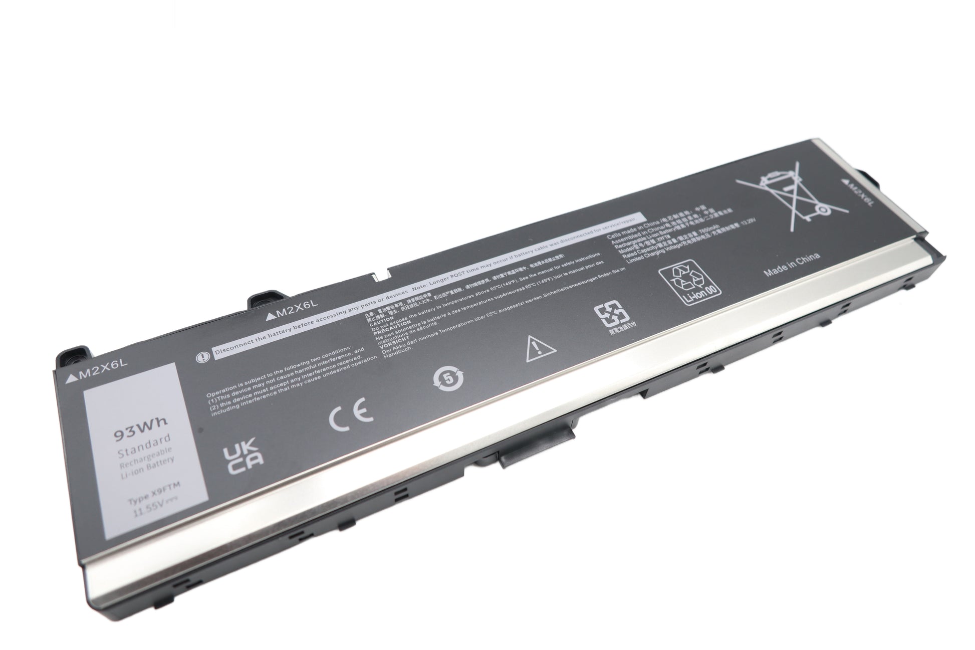 Vistaport Notebook-Akku – für Dell Precision 7670/7680/7770/7780 – 93 Wh, 11,55 V (Li-Ion) – Schwarz