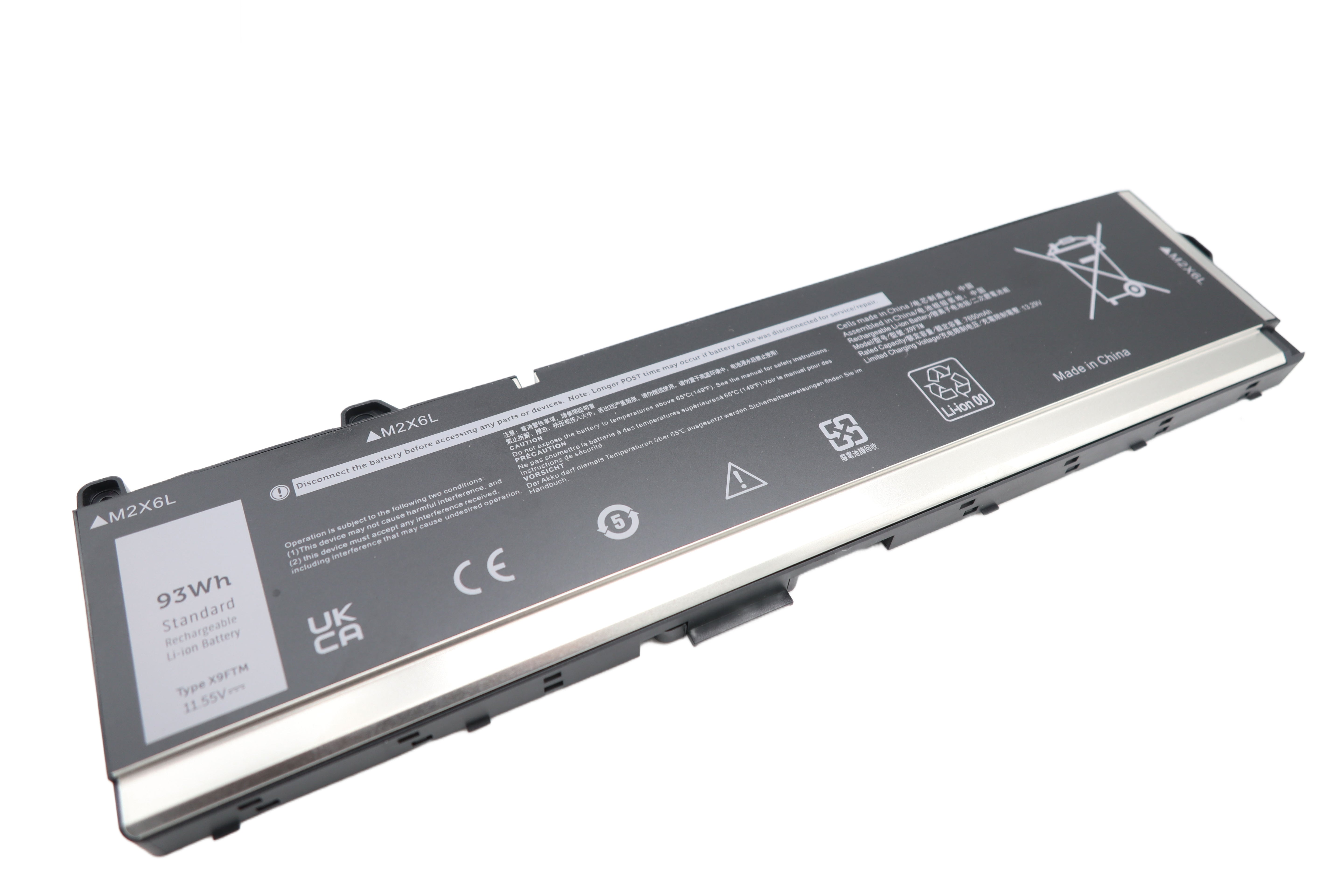 Vistaport Notebook-Akku – für Dell Precision 7670/7680/7770/7780 – 93 Wh, 11,55 V (Li-Ion) – Schwarz