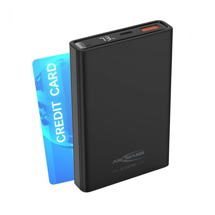 Ansmann PB222PD Powerbank 10'000 mAh – 22,5 W PD, 1× USB-C, 1× USB-A, schwarz