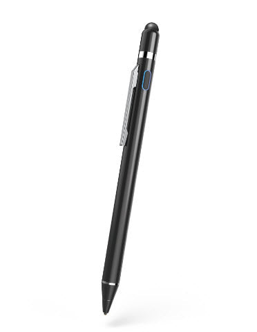 Hama Eingabestift für iOS- und Android-Tablets, kapazitiv – 1,5-mm-Spitze, 18 h Akkulaufzeit – Schwarz