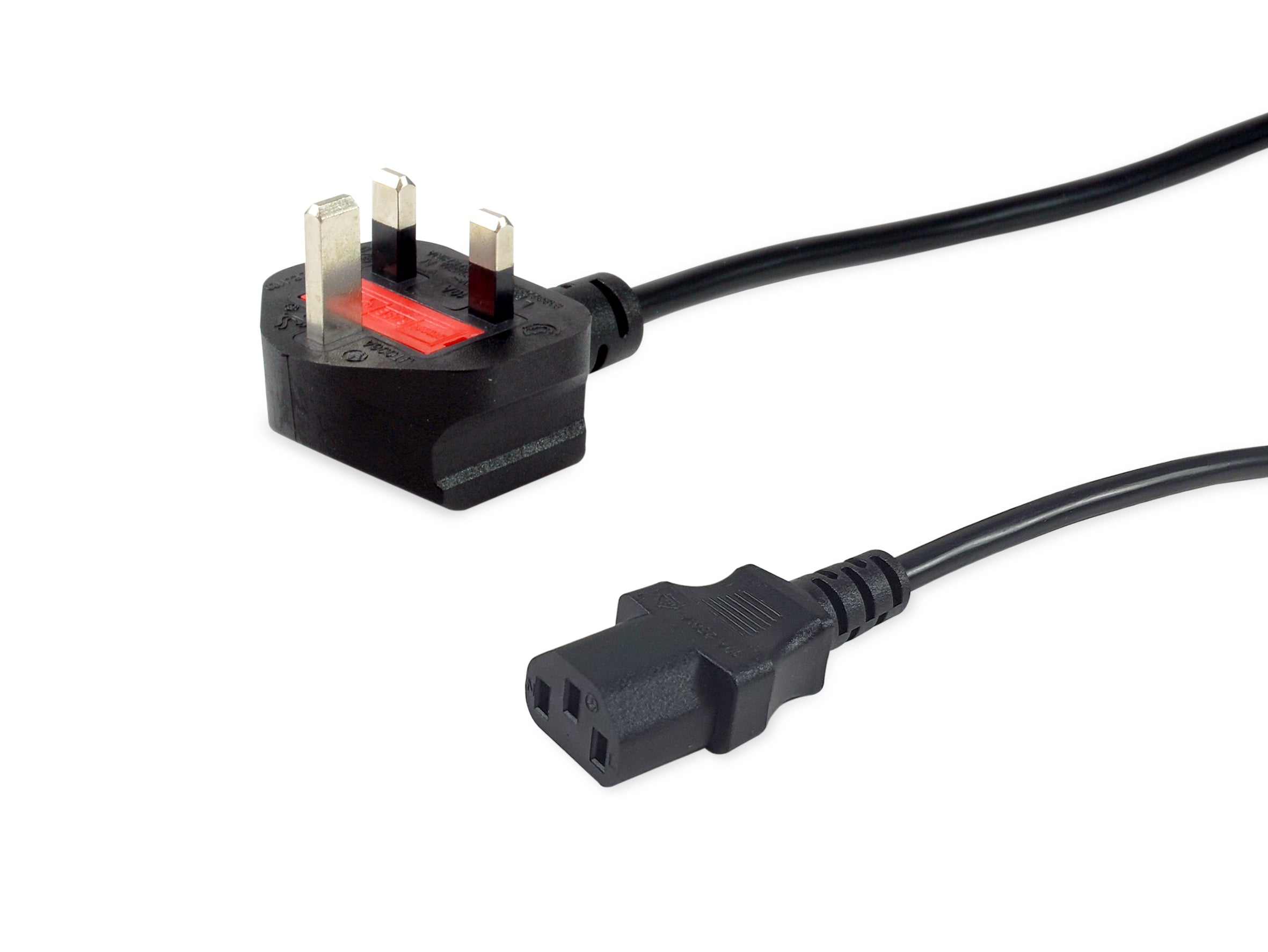 Equip Netzkabel – UK (Typ G) – IEC C13, 10 m, 250 V/10 A, Schwarz
