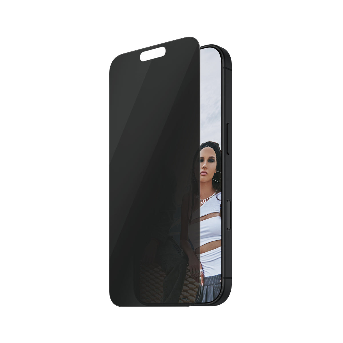 PanzerGlass SAFE. – Privacy-Filter (Panzerglas), Ultra-Wide Fit – für iPhone 16 Plus/15 Plus – mit Applikator