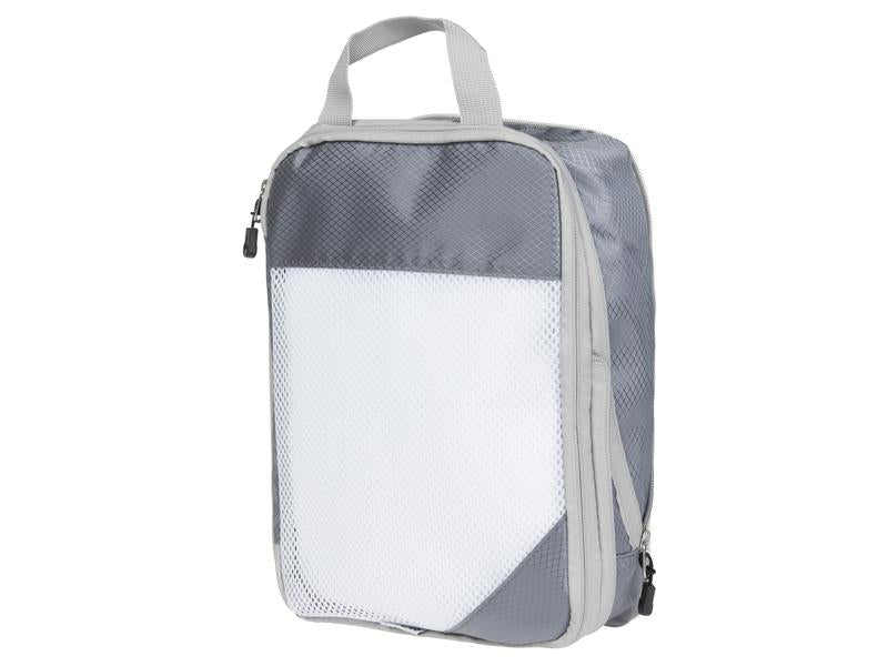 KOOR Packhilfen-Set (Grösse S) – mit Reissverschluss, Tragegriff – 30×9×20 cm – Grau – Polyester – 2-teilig