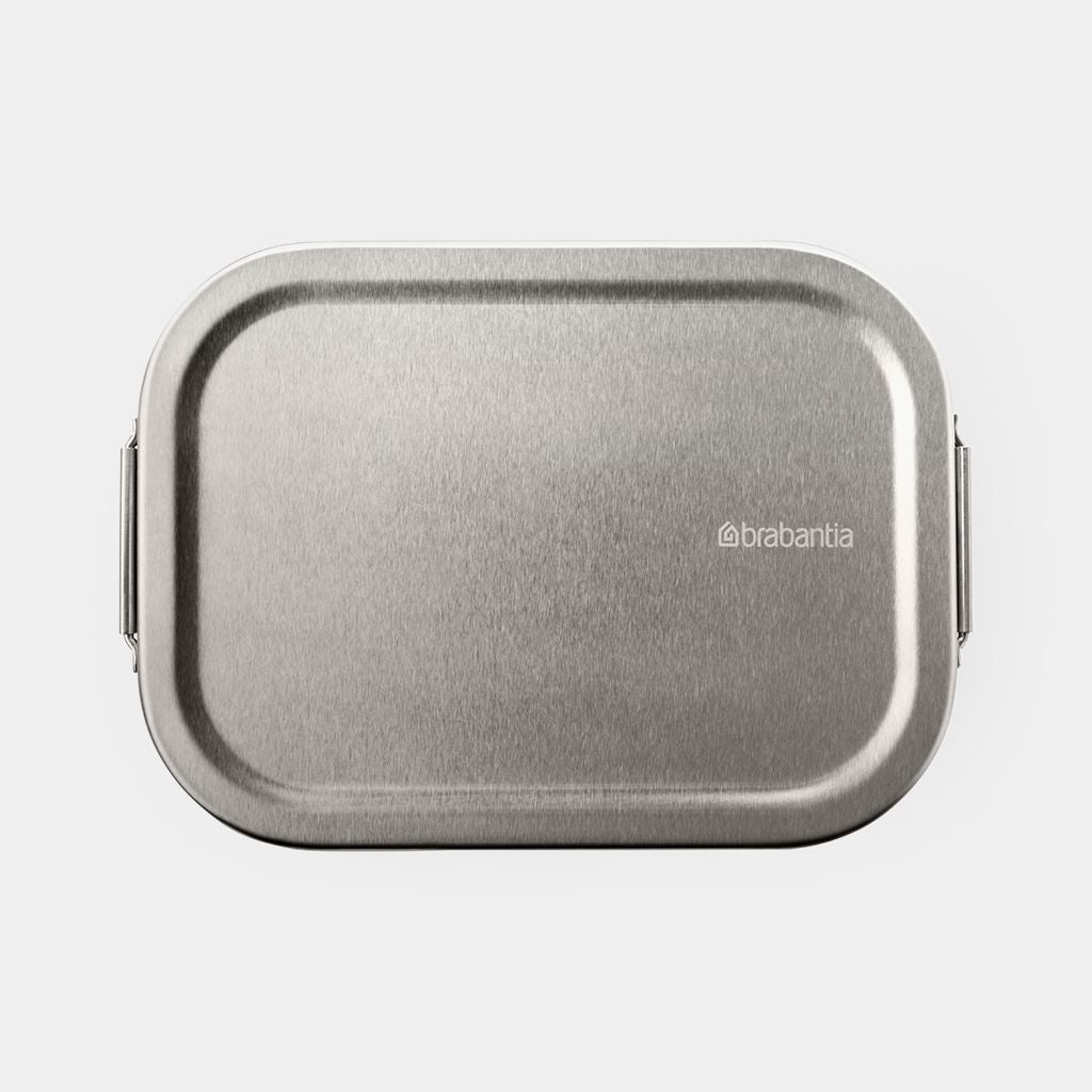 Brabantia Make & Take – Lunchbox 1,1 l, 20 × 13,5 × 5,5 cm, Edelstahl, Silber