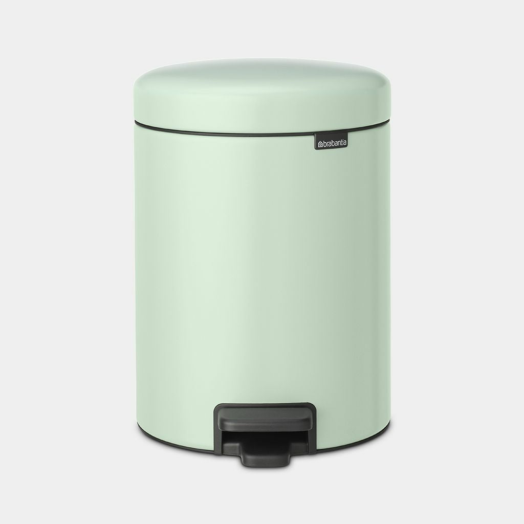 Brabantia NewIcon Treteimer – 5 l – Stahl, rund – Hellgrün – Soft-Close, mit Innenkübel