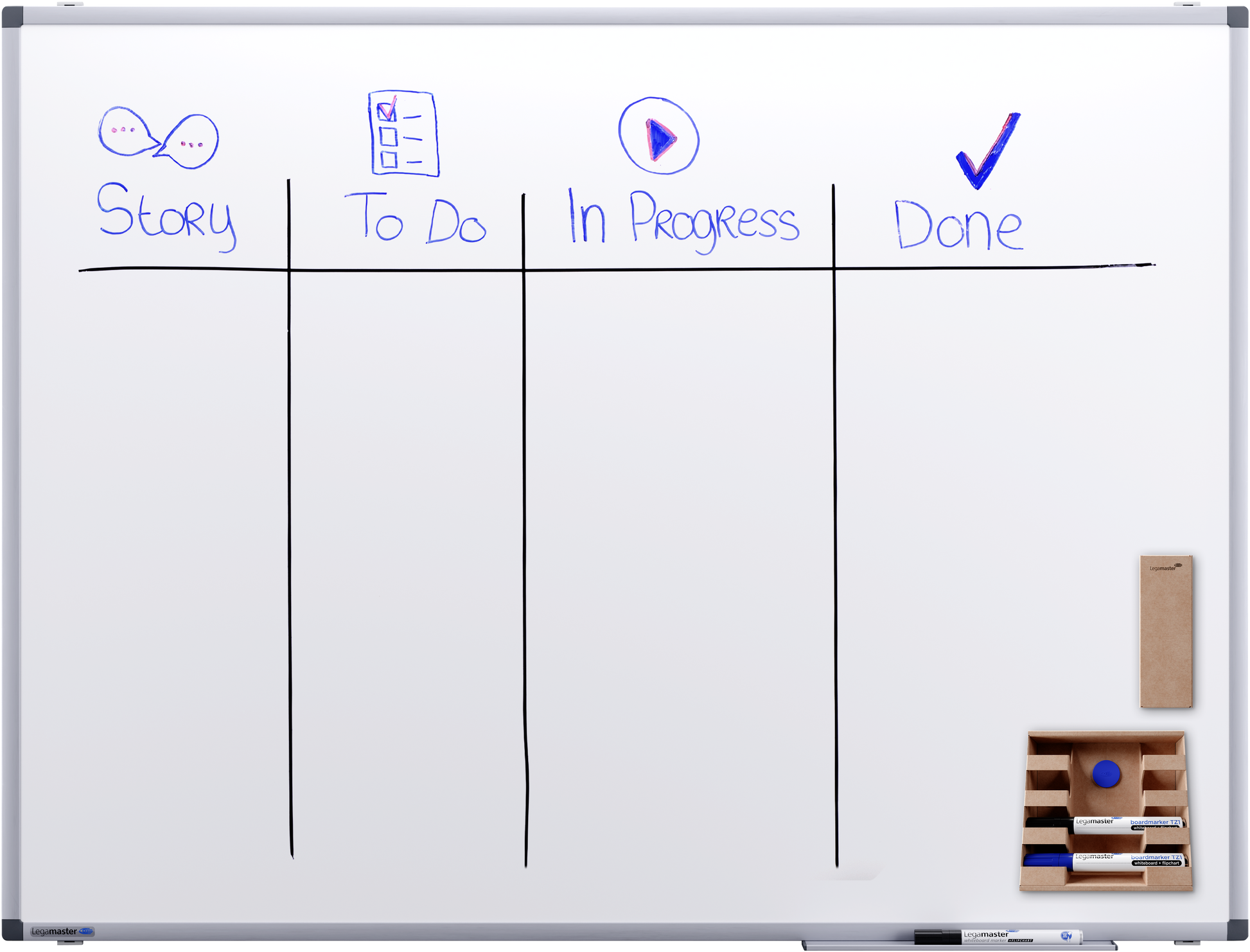 Legamaster PREMIUM Whiteboard – Stahl, magnetisch – 120 × 90 cm