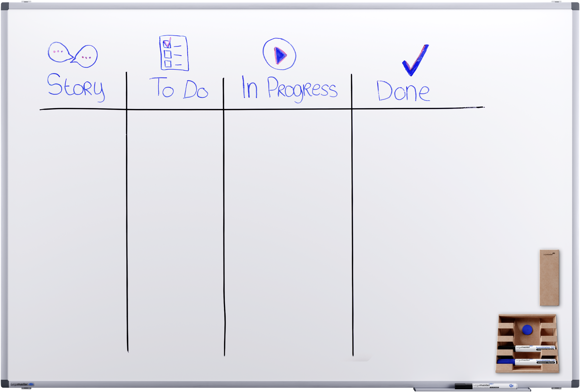 Legamaster PREMIUM Whiteboard – Stahl, magnetisch – 150 × 100 cm