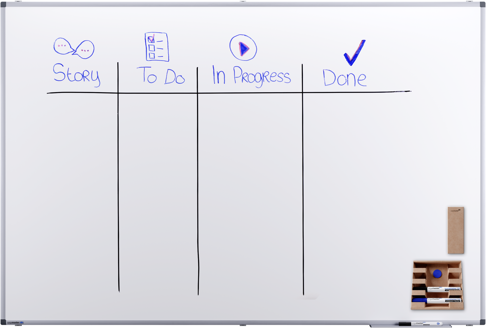 Legamaster PREMIUM Whiteboard – Stahl, magnetisch – 180 × 120 cm
