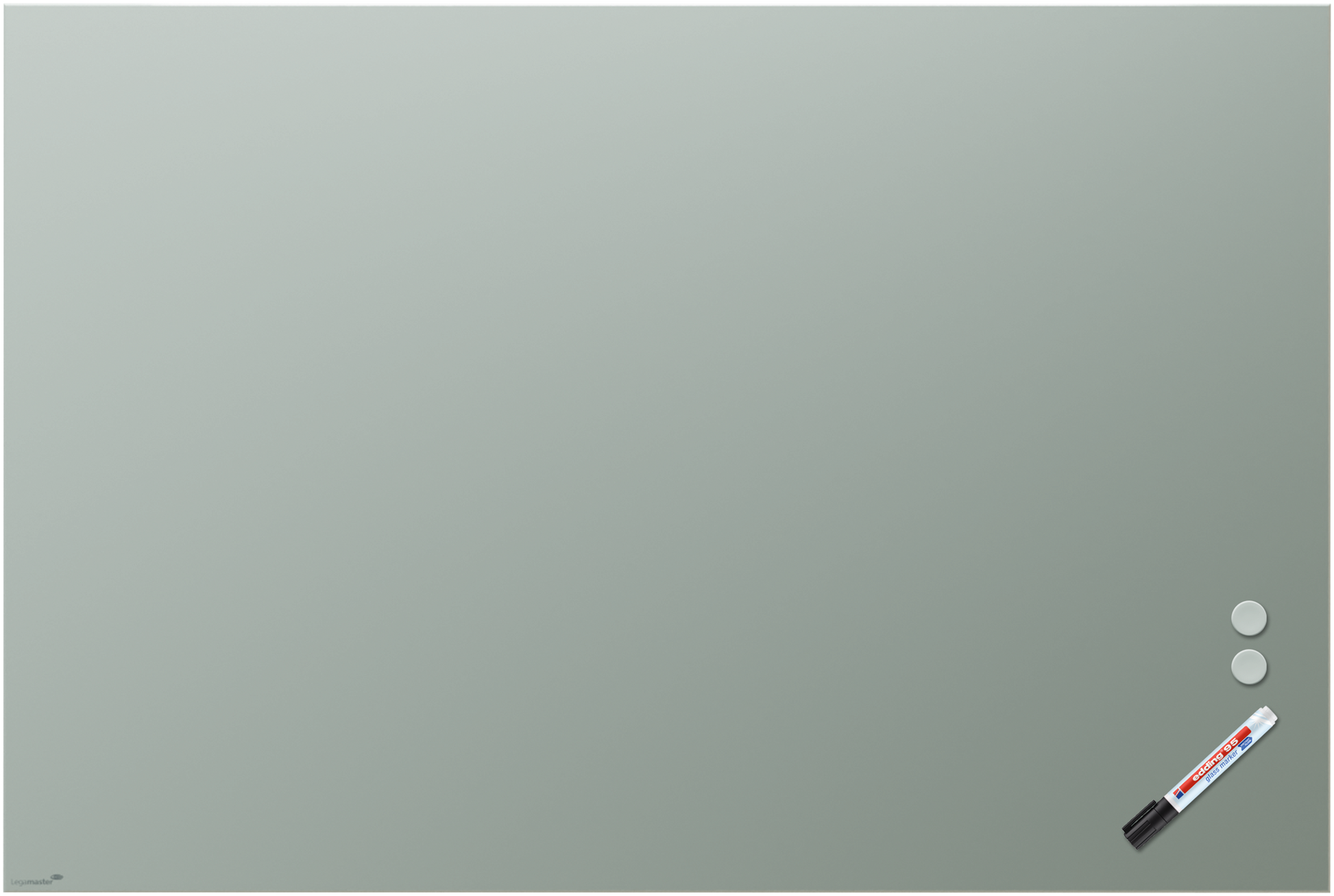 Legamaster Whiteboard – 150 × 100 cm, Glas, magnetisch, Wandmontage, inkl. 2 Magnete