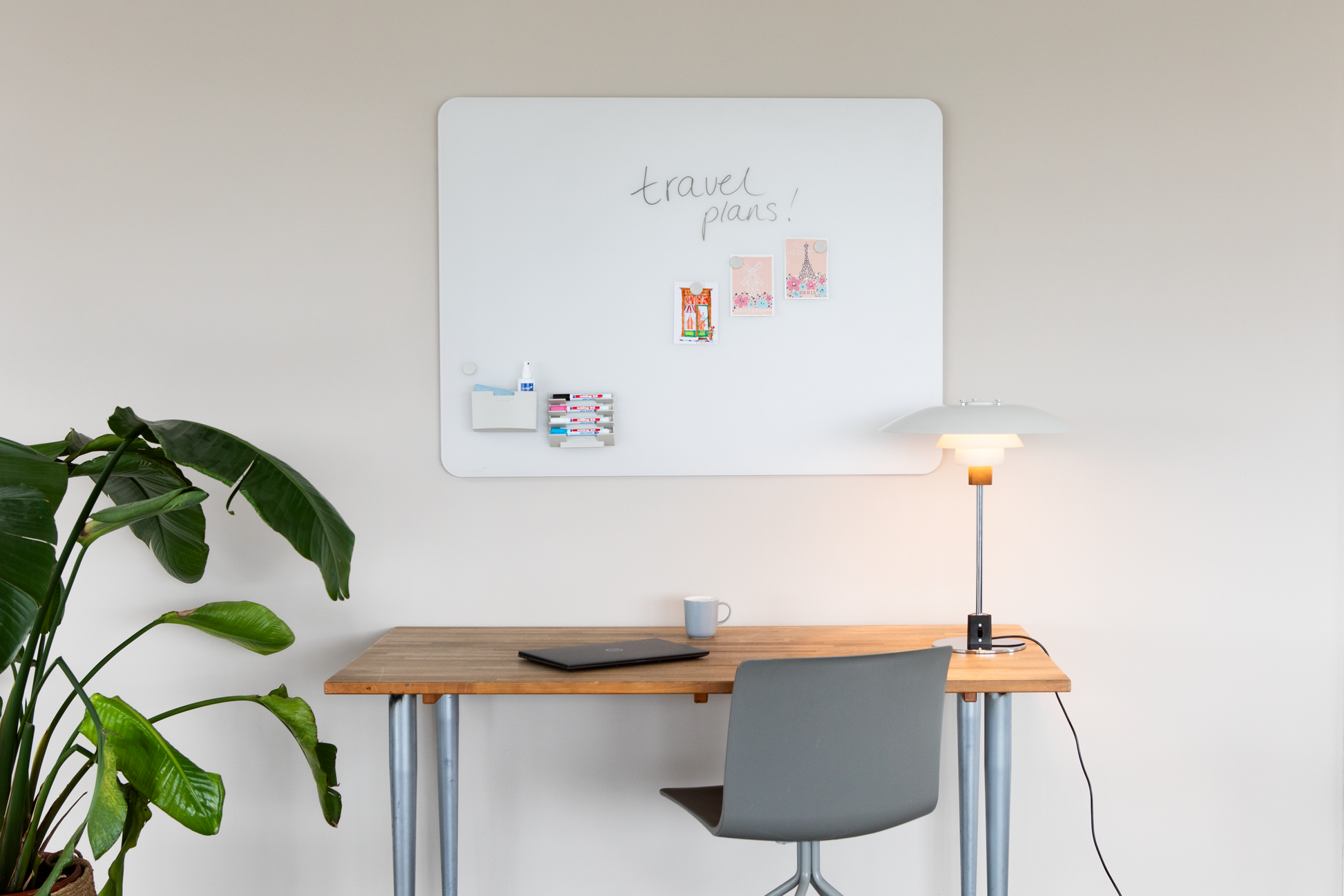 Legamaster Whiteboard – 120 × 90 cm, Glas, magnetisch, Wandmontage, inkl. Magnete, Marker, Montagesatz