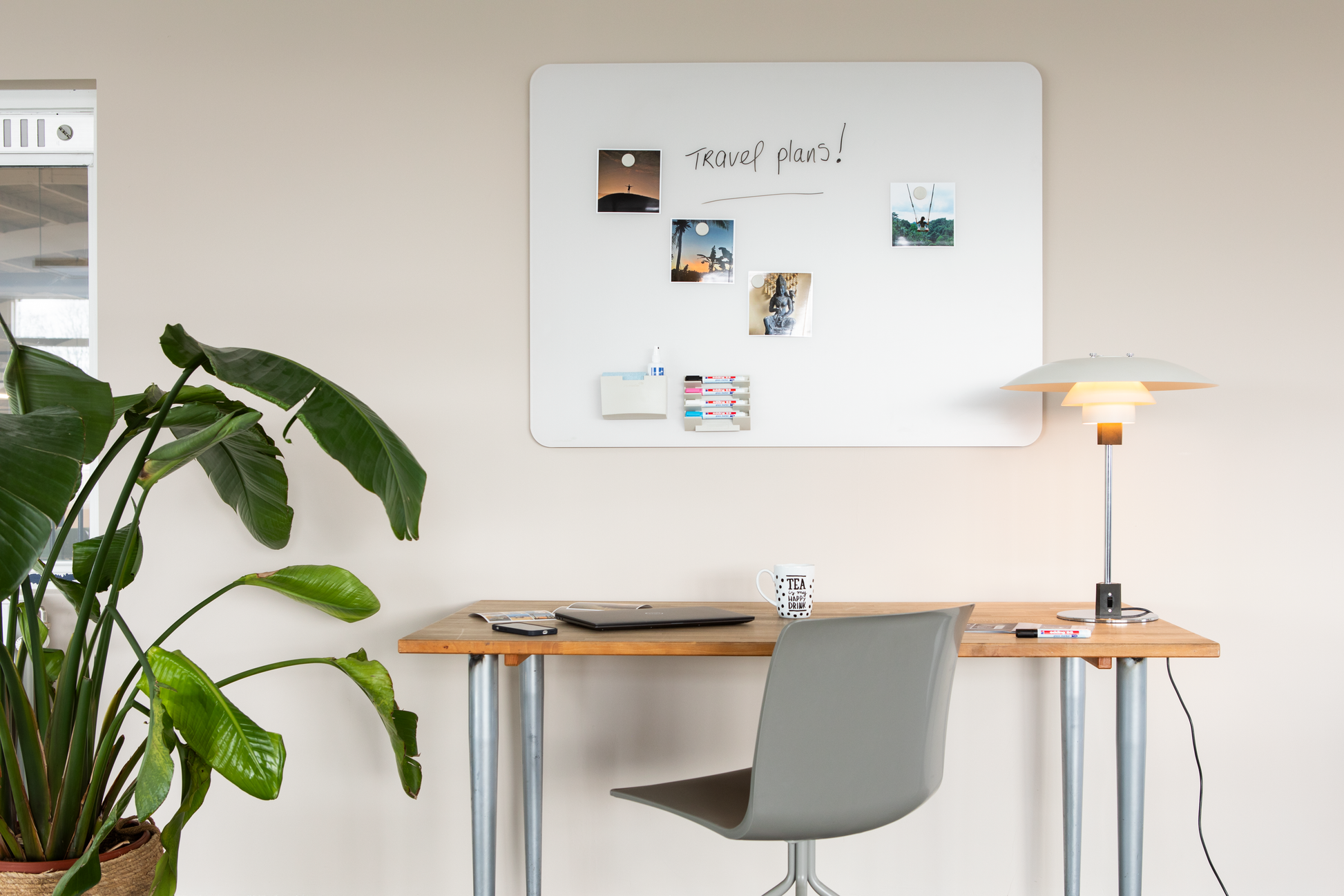 Legamaster Whiteboard – 120 × 90 cm, Glas, magnetisch, Wandmontage, inkl. Magnete, Marker, Montagesatz