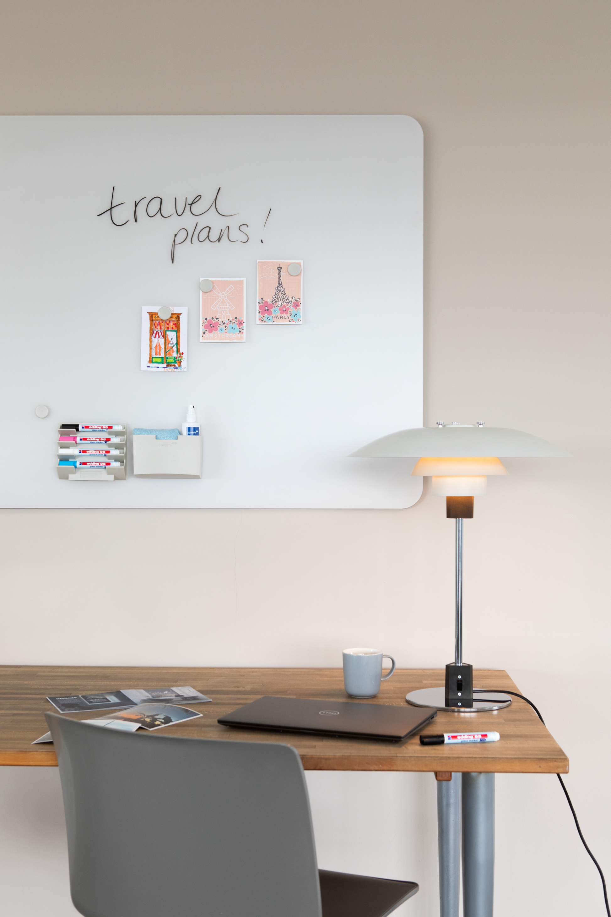 Legamaster Whiteboard – 150 × 100 cm, Glas, magnetisch, Wandmontage, inkl. Magnete, Marker