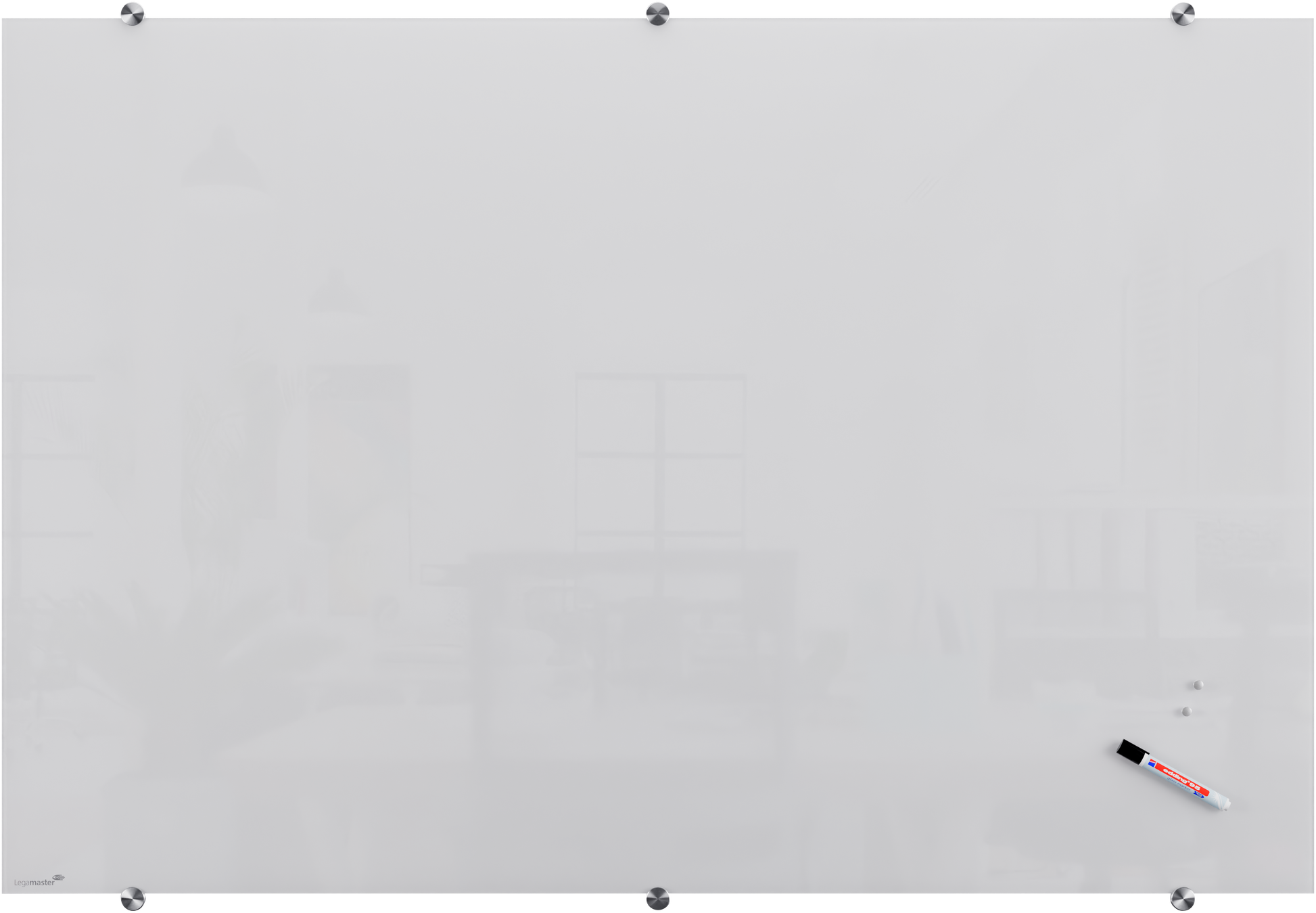 Legamaster Glasboard – weiss, magnetisch – 150 × 100 cm