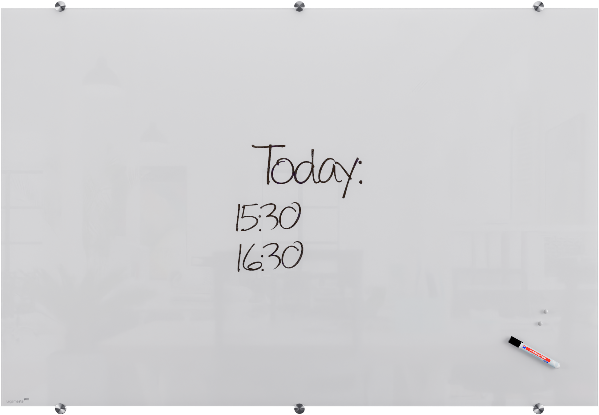Legamaster Glasboard – weiss, magnetisch – 150 × 100 cm