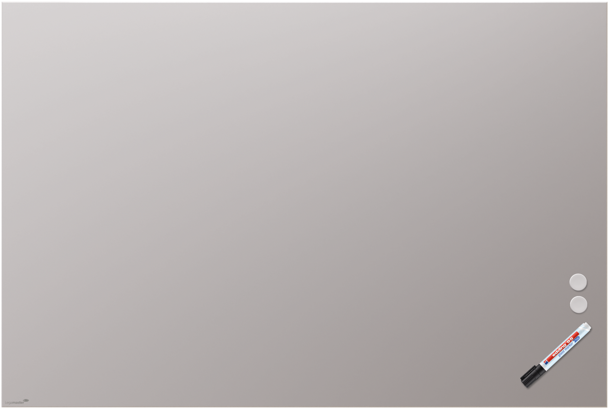Legamaster Whiteboard – 150 × 100 cm, Glas (matt), magnetisch, Wandmontage, inkl. 2 Magnete