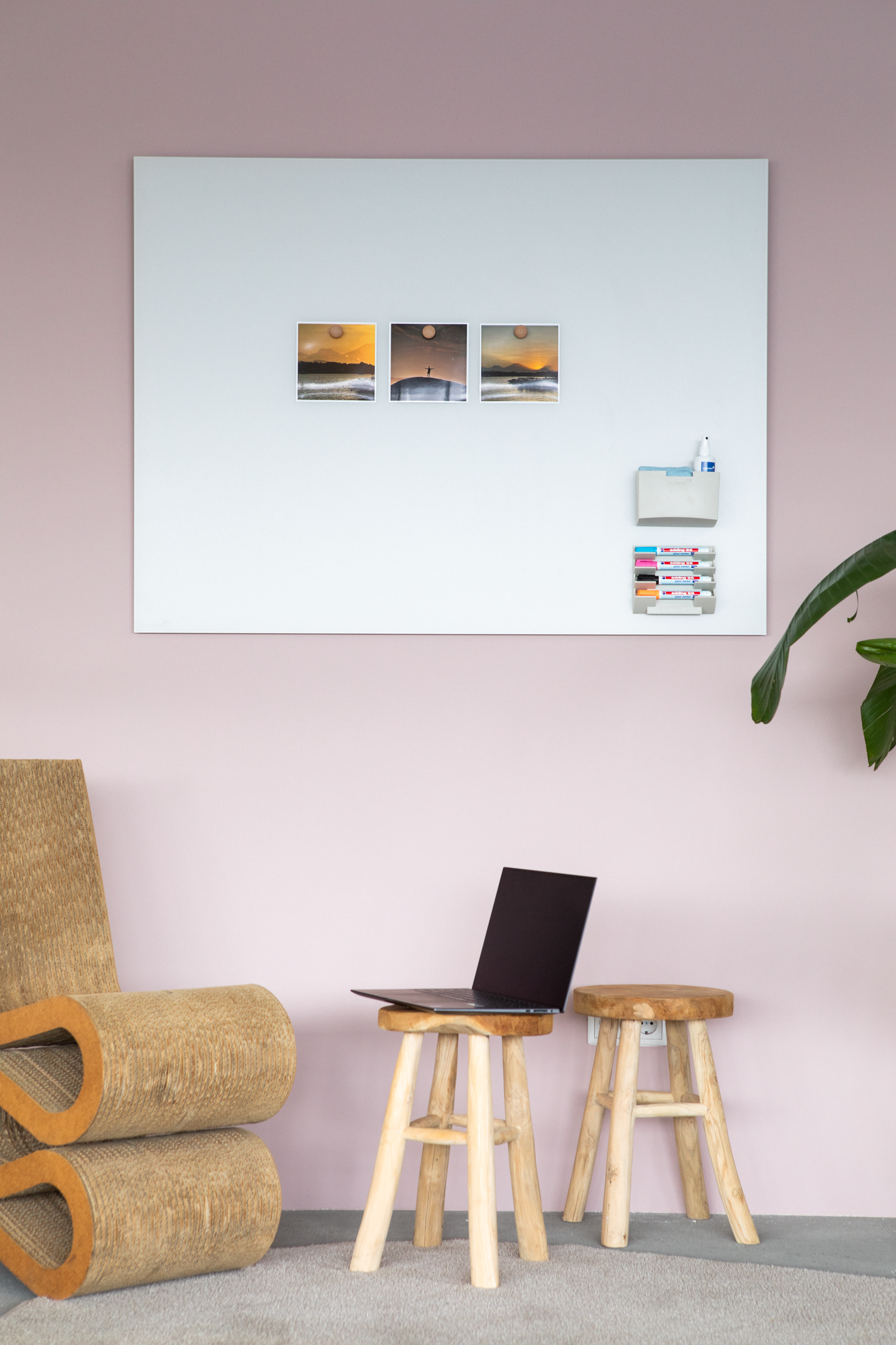 Legamaster Whiteboard – 150 × 100 cm, Glas (matt), magnetisch, Wandmontage, inkl. 2 Magnete