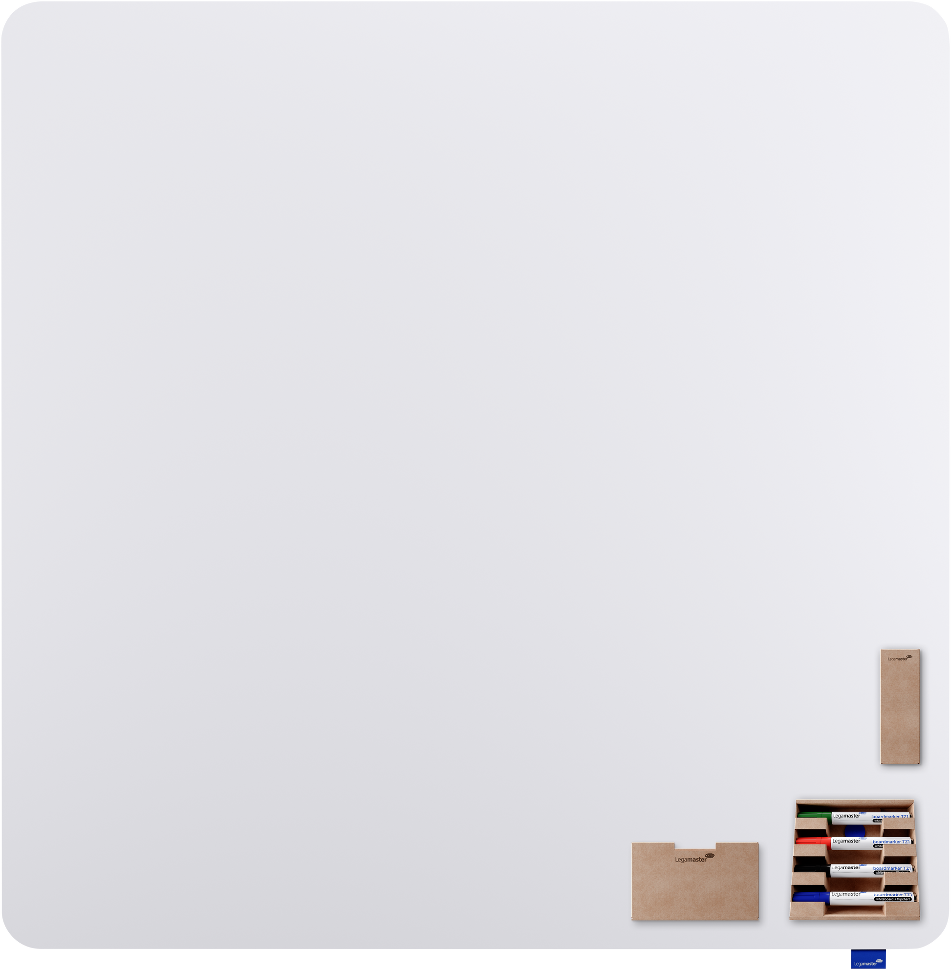 Legamaster Essence Whiteboard – Emaille, magnetisch, rahmenlos – 119,5 × 119,5 cm