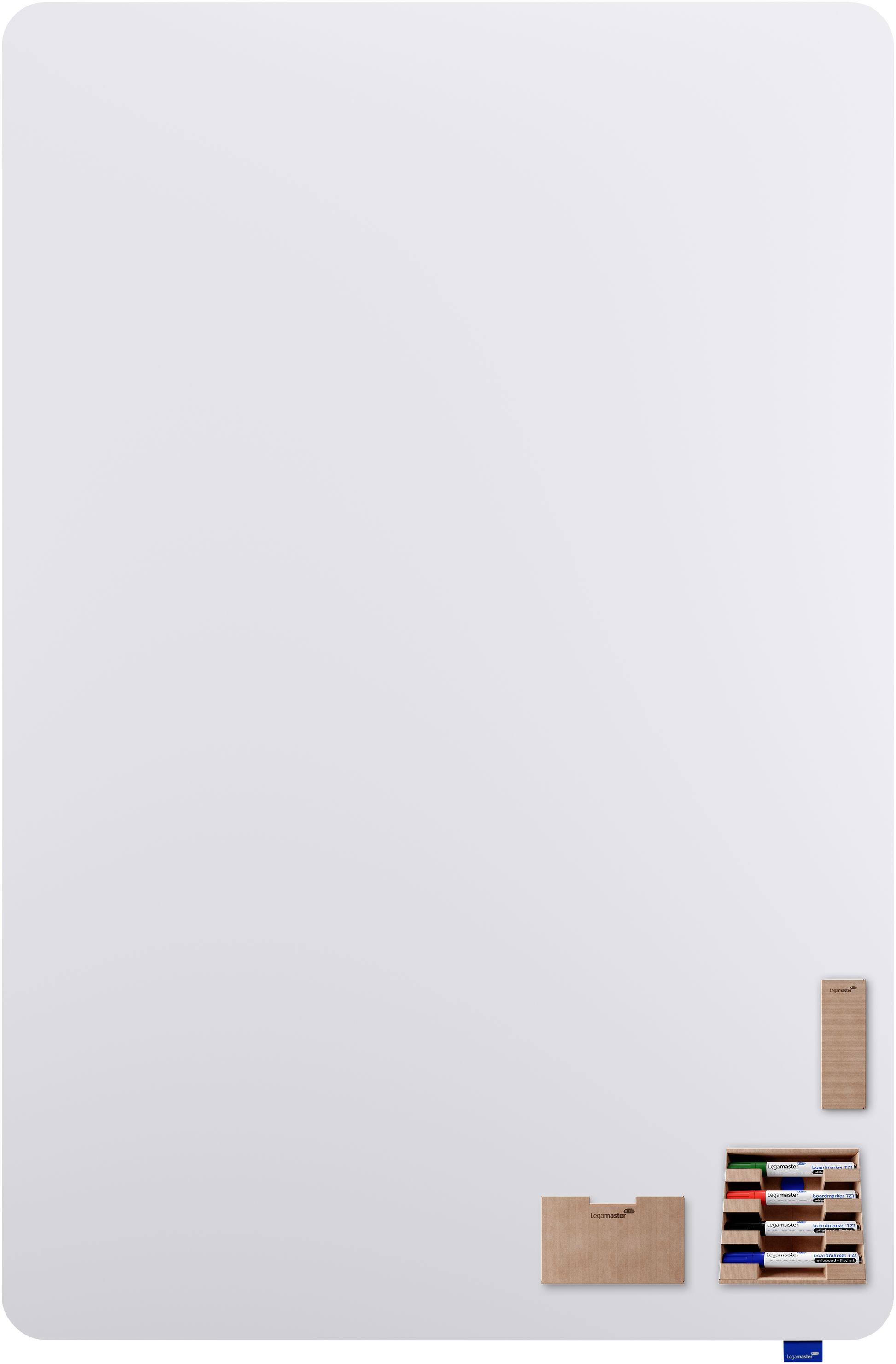 Legamaster Essence Whiteboard – Emaille, magnetisch, rahmenlos – 100 × 150 cm