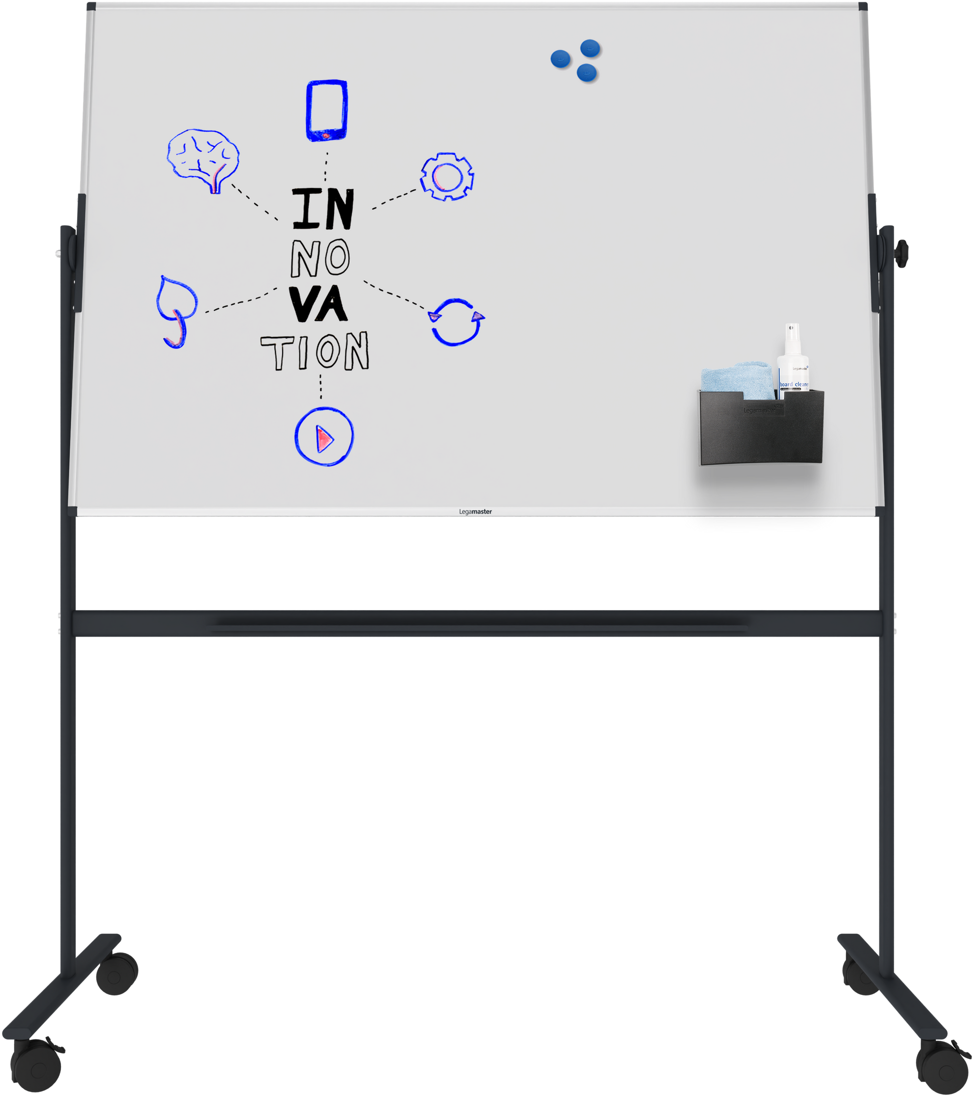 Legamaster Mobiles Whiteboard – Stahl, magnetisch, drehbar – 150 × 100 cm