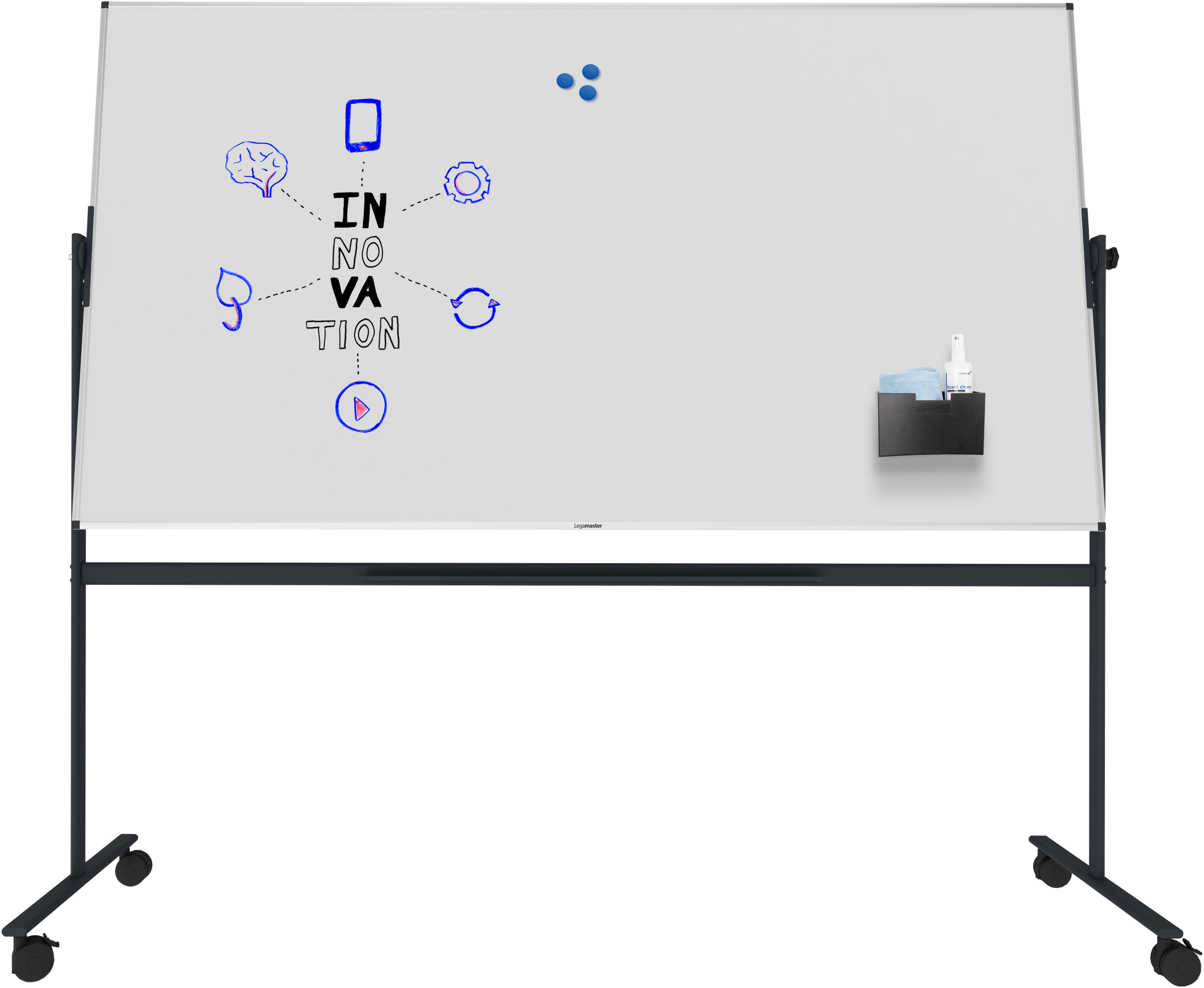 Legamaster Mobiles Whiteboard – Stahl, magnetisch, drehbar – 220 × 120 cm