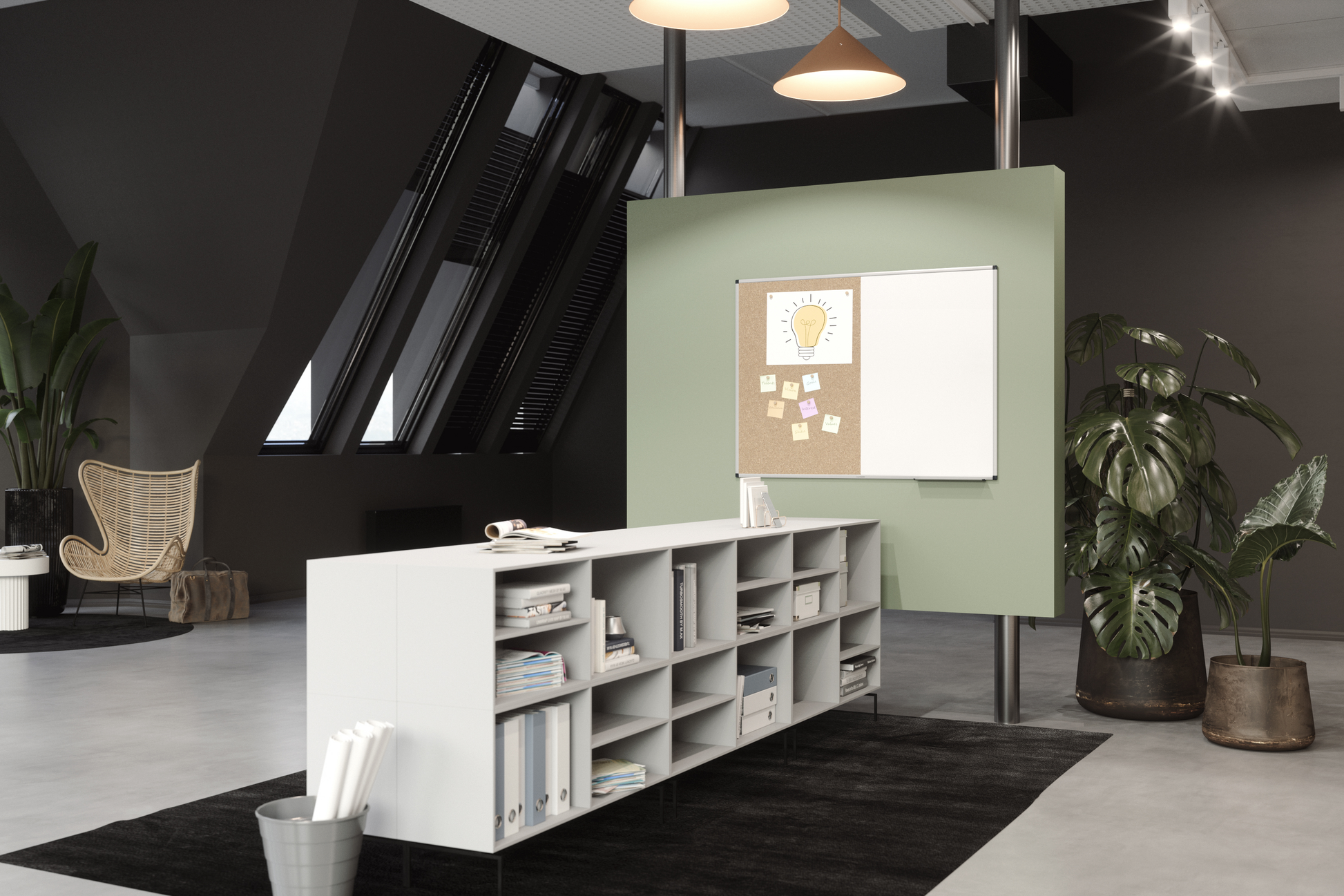 Legamaster Whiteboard – 120 × 90 cm, magnetisch, Aluminiumrahmen, Wandmontage, inkl. Stiftablage
