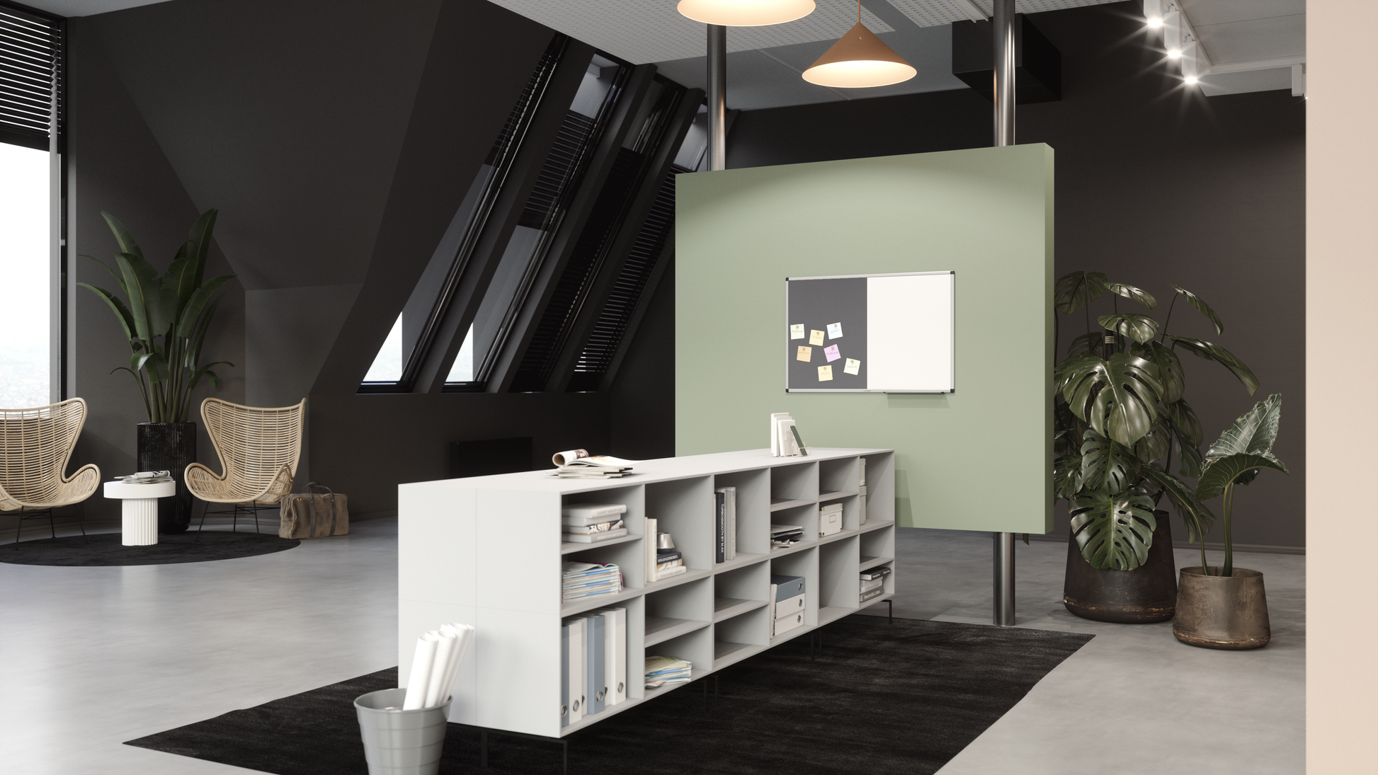 Legamaster UNITE Kombiboard Whiteboard – Filz, magnetisch – 90 × 60 cm