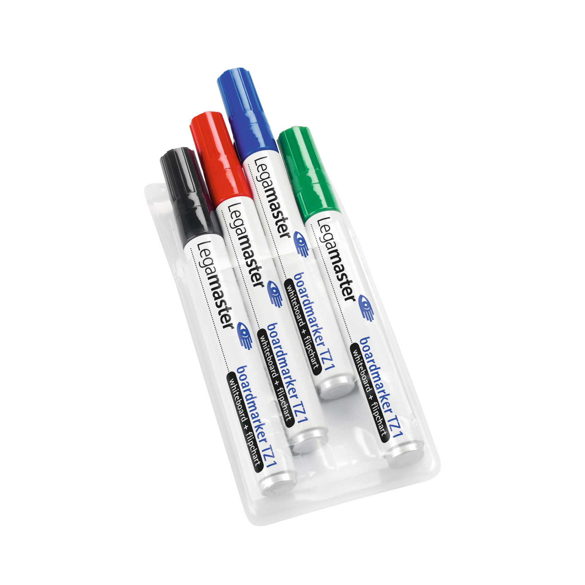 Legamaster Board-Marker TZ 1 – Rundspitze 1,5-3 mm – Sortiert – 4er-Set – Trocken abwischbar