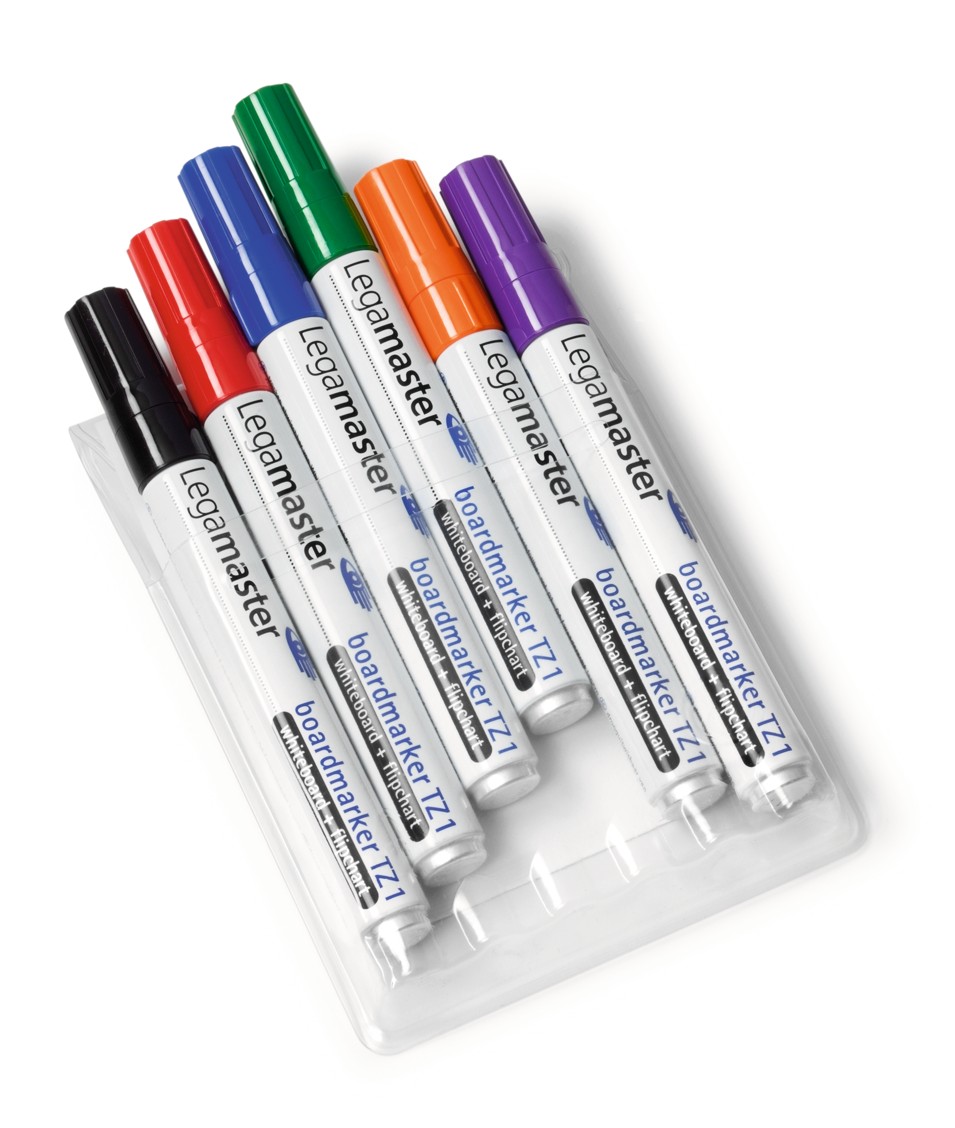 Legamaster Whiteboard-Marker – 6 Farben, 6 Stk., trocken abwischbar, Cap-Off – für Whiteboards/Flipcharts
