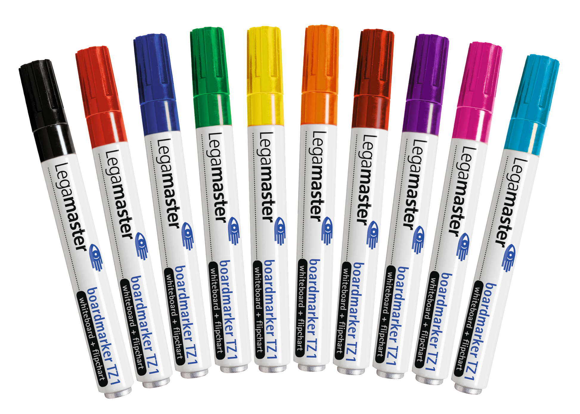 Legamaster Whiteboard-Marker – 1,5–3 mm, 10 Farben, 10 Stk., feucht abwischbar, geruchsarm – für Whiteboards