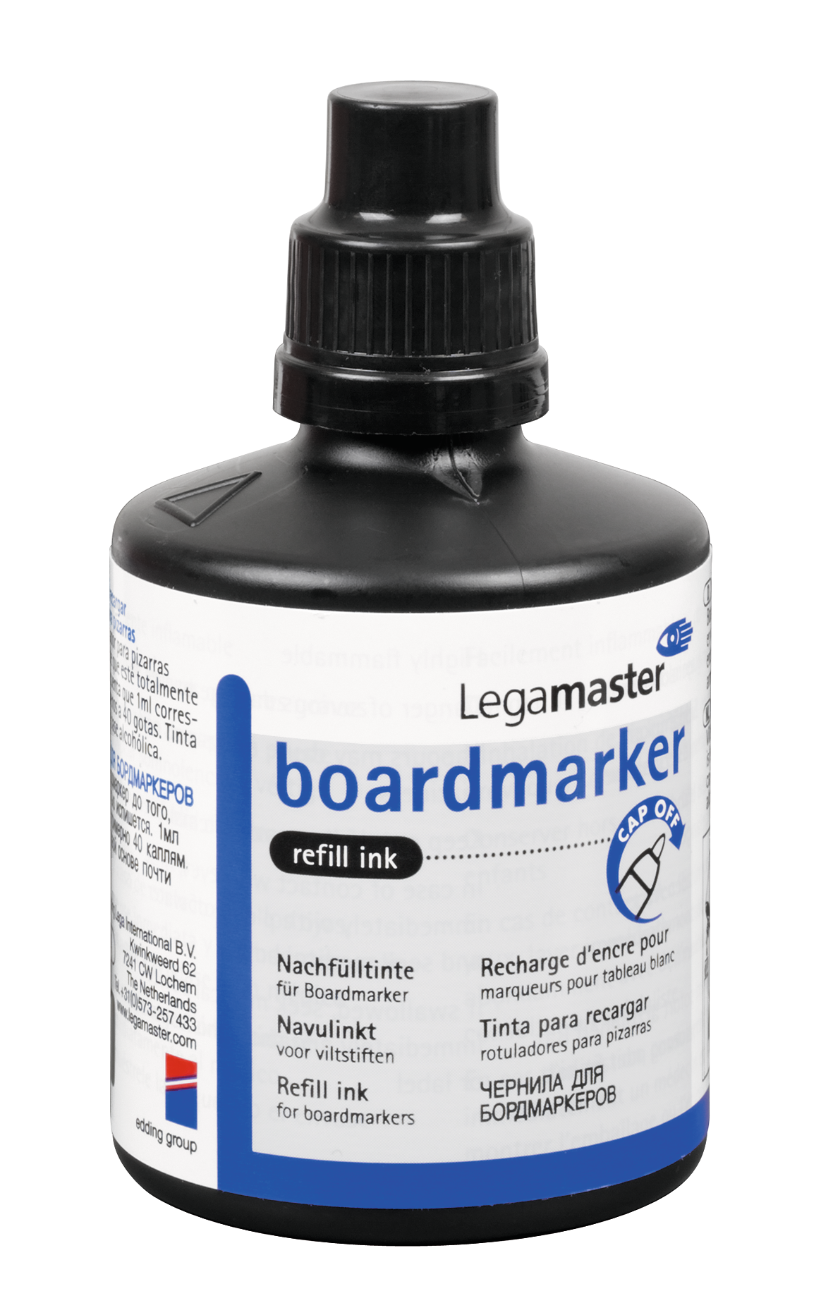 Legamaster Marker-Nachfüllung – Schwarz, Tropfendosiersystem, 100 ml