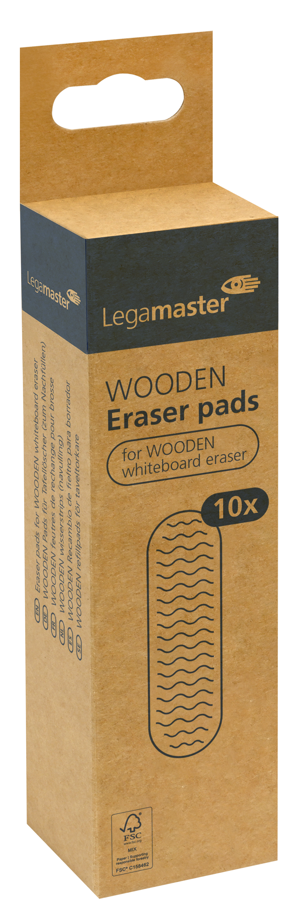 Legamaster Starter-Kit – 15 × 4,5 cm, inkl. Ersatz-Filzstreifen – für Legamaster Tafelwischer Wooden