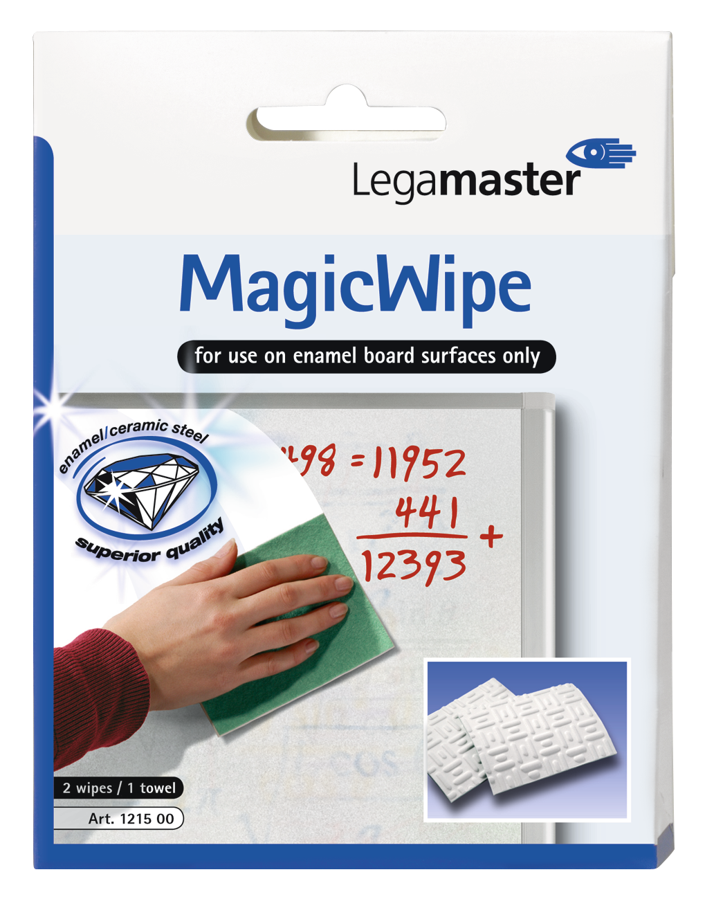 Legamaster Reinigungstücher – für Weisswandtafeln, weiss, 12,5 × 9,5 cm, 3 Stk.