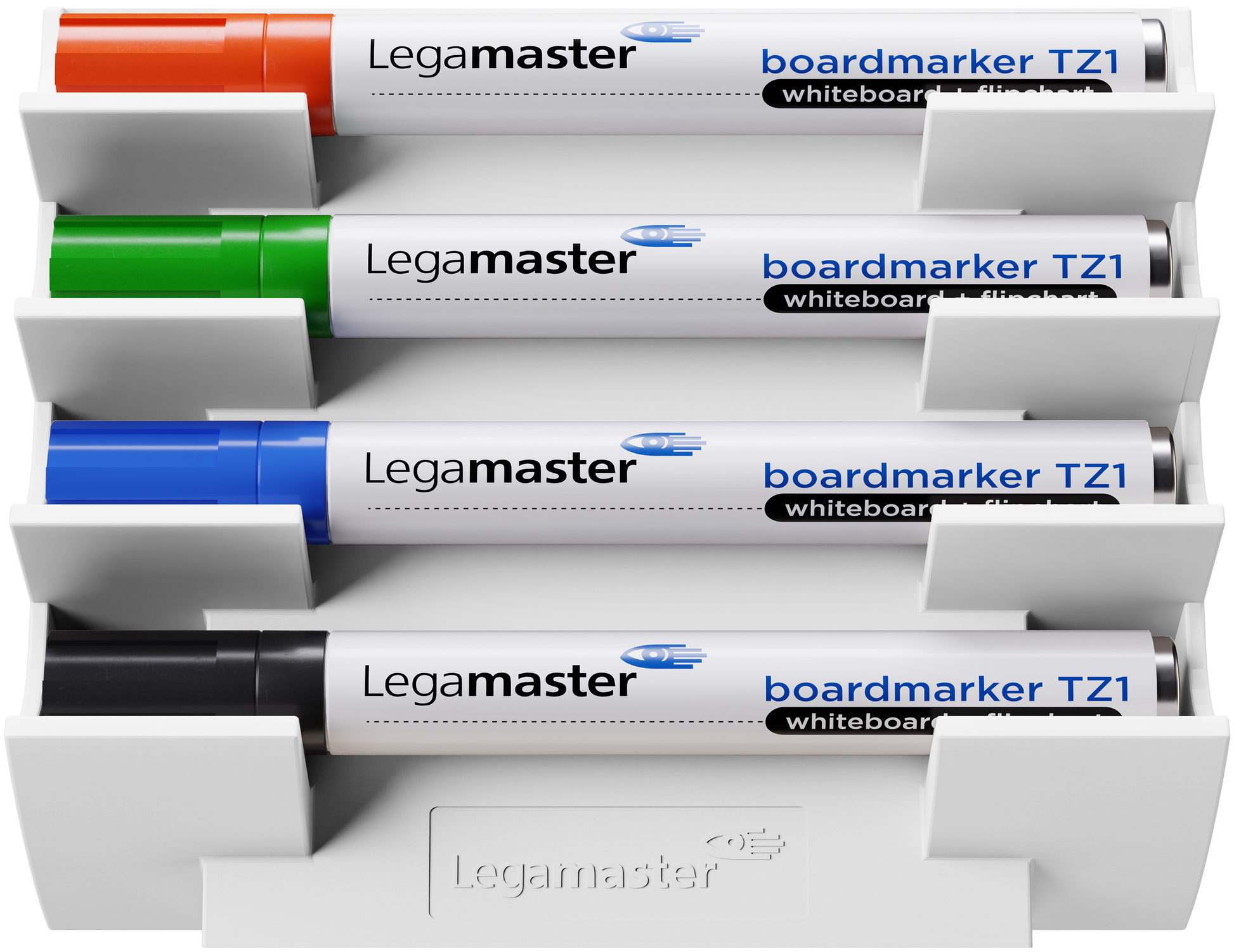 Legamaster Magnetischer Markerhalter für Whiteboard – 4 Stifte, Kunststoff, Weiss, 154 × 129 × 39 mm