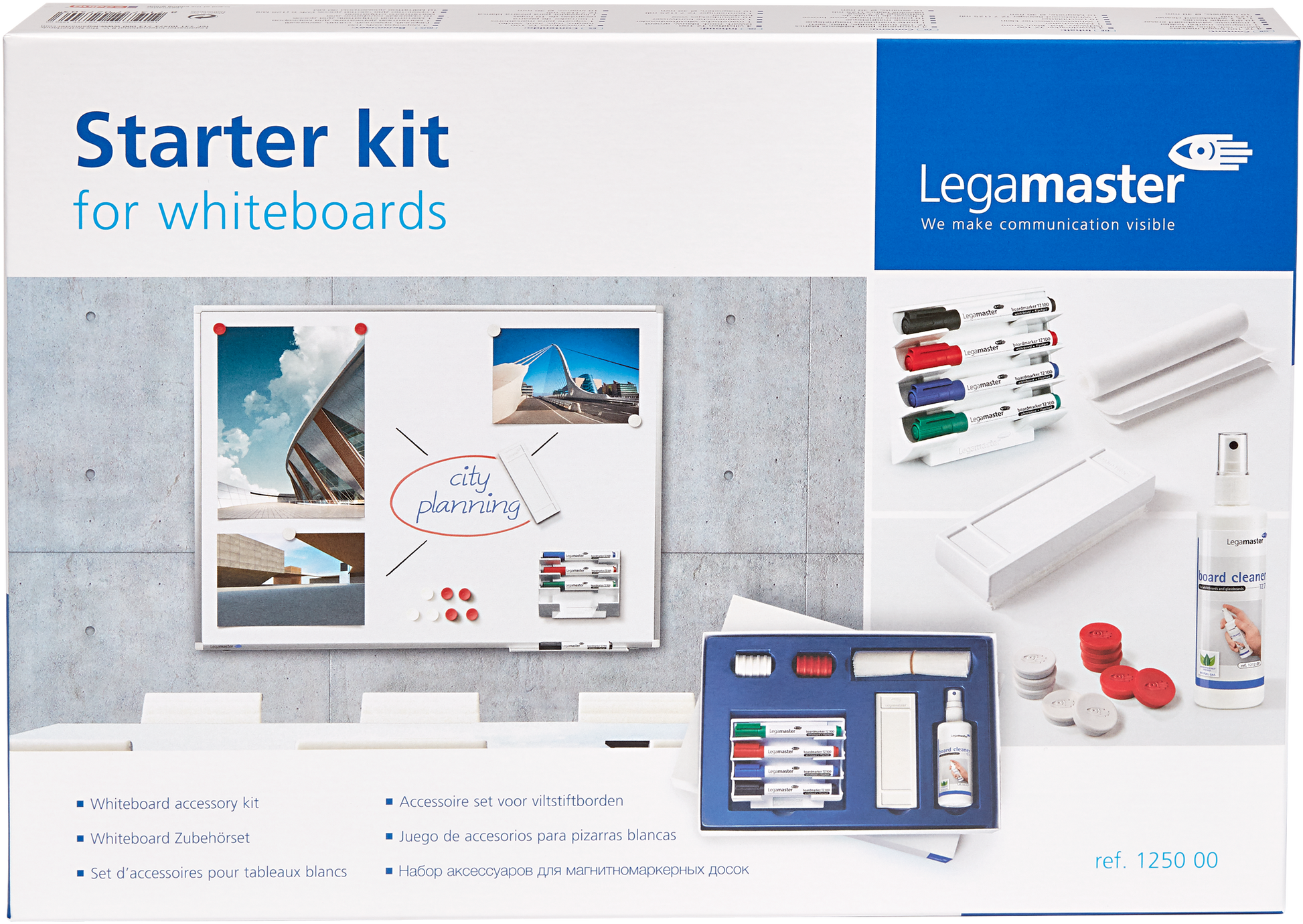 Legamaster Starter-Kit – inkl. 4 Marker, Wischer, Reiniger – für Whiteboards